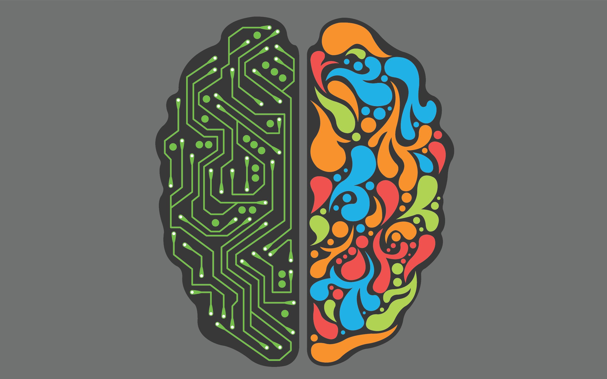 2560x1600 #brain, #minimalism, #technology, #artwork, wallpaper. Mocah HD Wallpaper