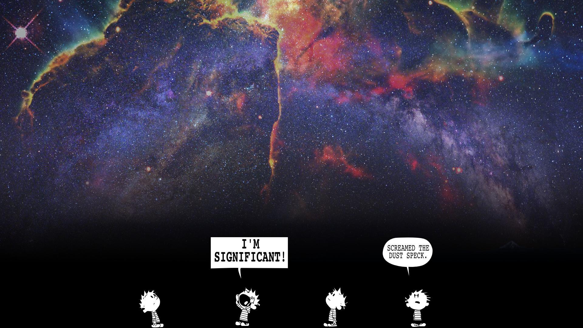1920x1080 Calvin and Hobbes Space Wallpaper