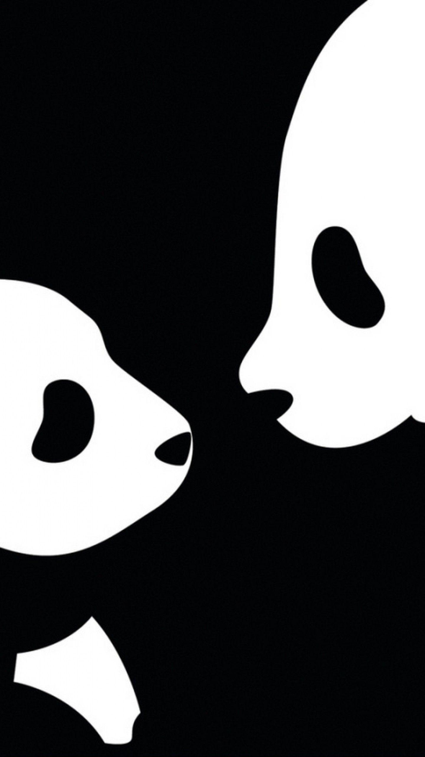 1440x2560 Cartoon Black Wallpaper