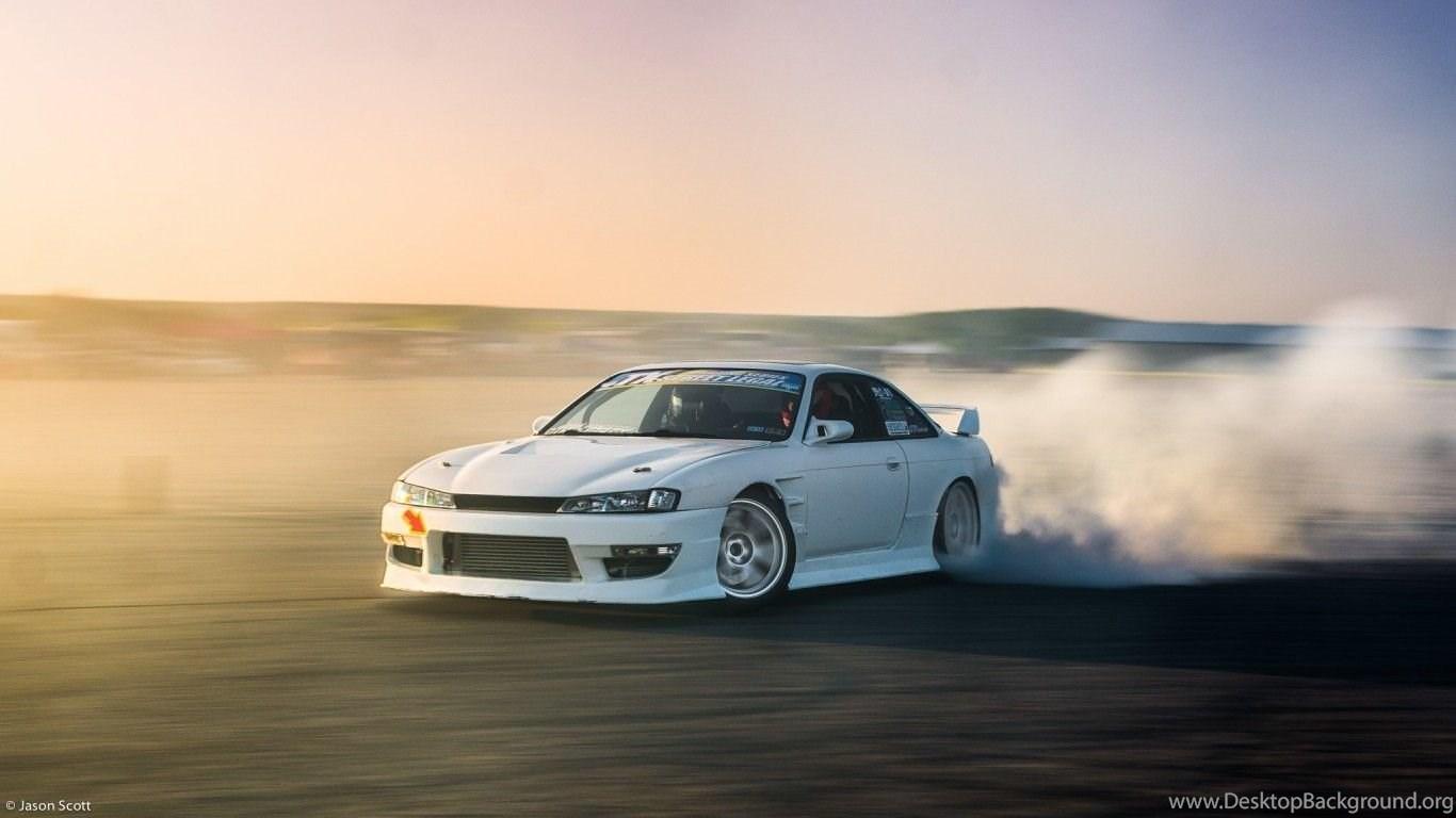 1366x768 Download Wallpaper Nissan, Silvia, S Tuning, Low, Datsun, White. Desktop Background
