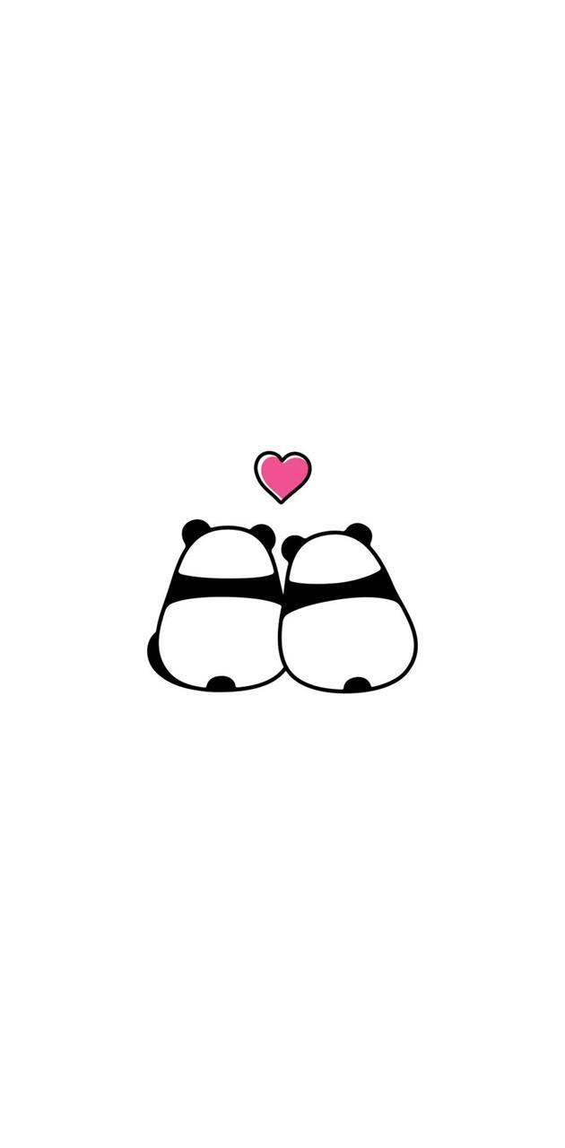 630x1280 Panda Love wallpaper