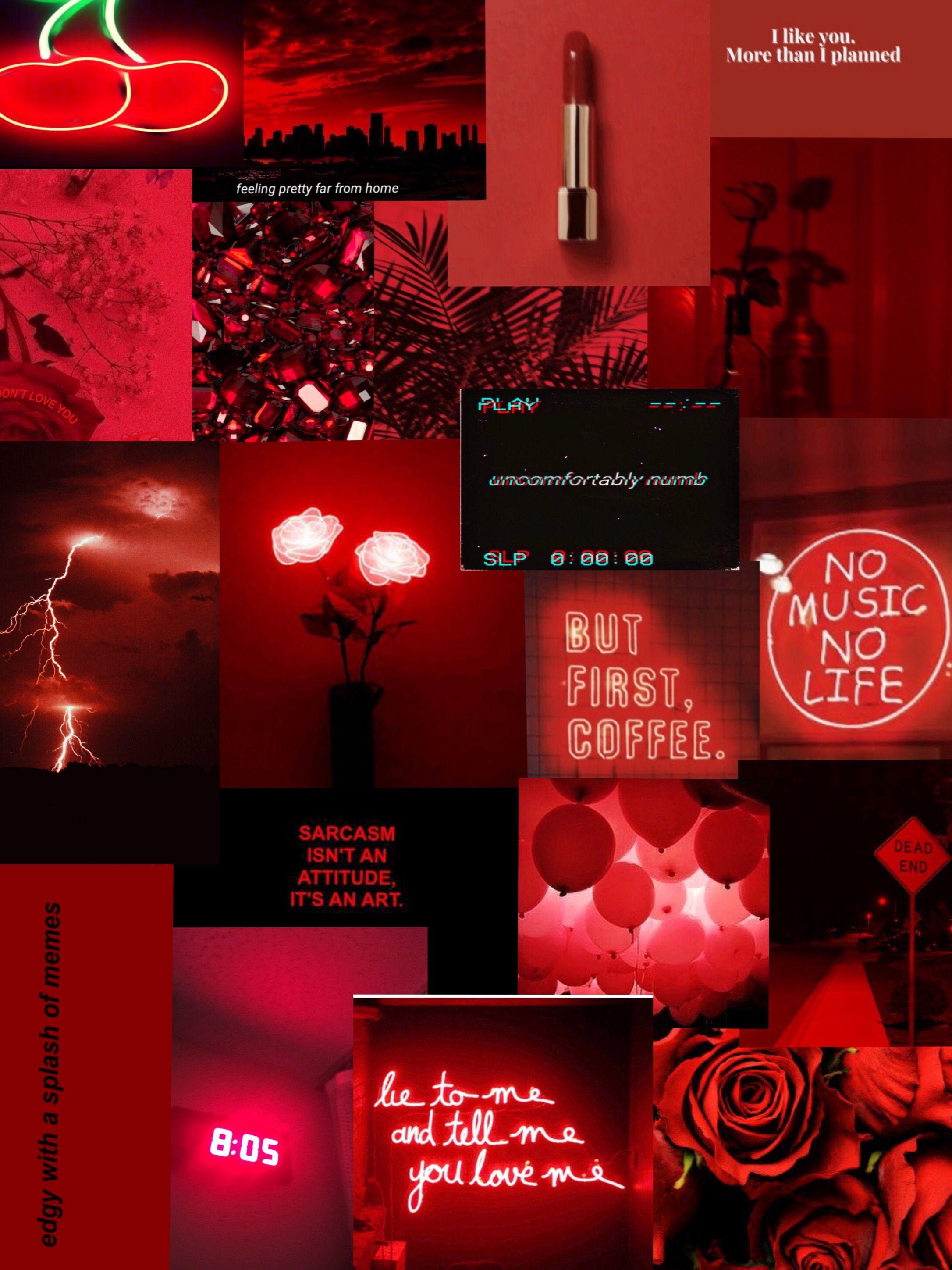 2172x2896 Red Edgy Aesthetic Wallpaper iPhone