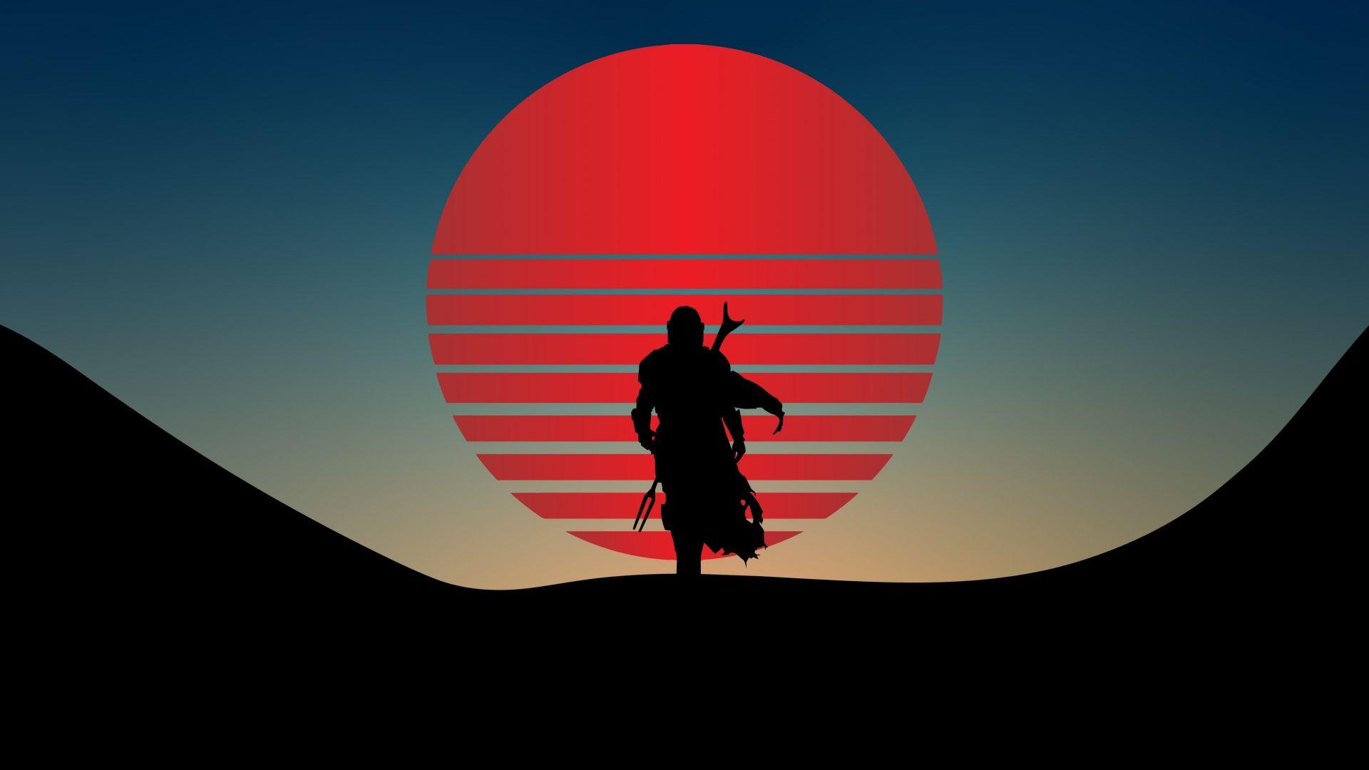 1920x1080 Desktop wallpaper the mandalorian, star wars, minimal, walk, HD image, picture, background, 632fae