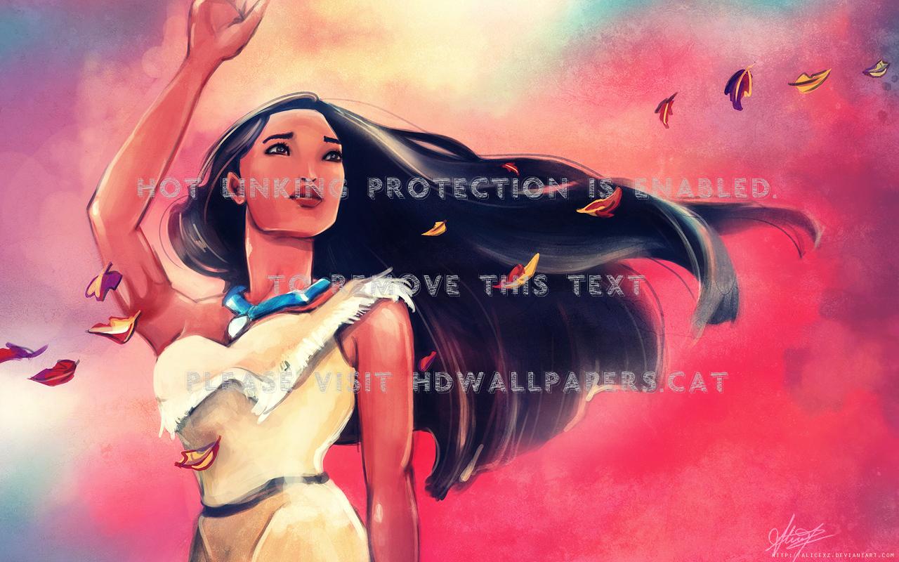 1280x800 pocahontas princess disney cartoon painting