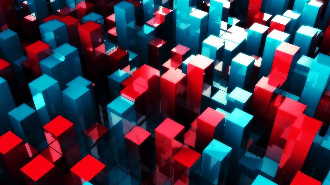 Red and Blue 3D Wallpapers - Free Red and Blue 3D Backgrounds -