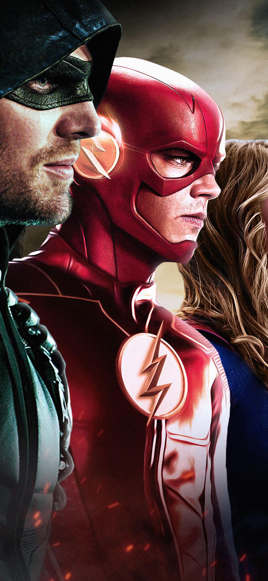 1125x2436 Dc Cw All Superheroes iPhone XS, iPhone iPhone X HD 4k Wallpaper, Image, Background, Photo and Picture