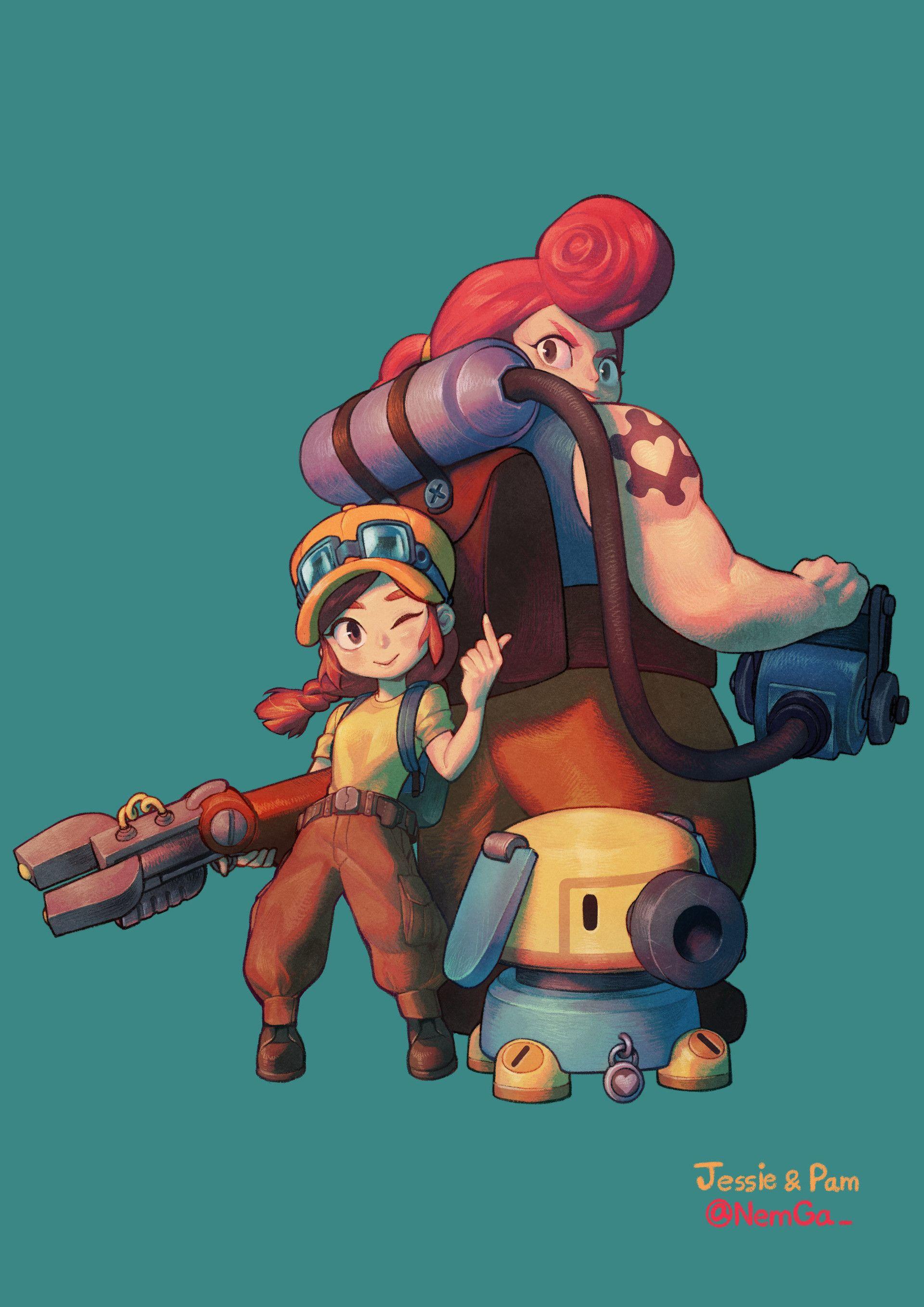 1920x2716 Brawl Stars & Pam, NemGa _. Brawl stars jessie, Brawl stars anime, Brawl stars fanart