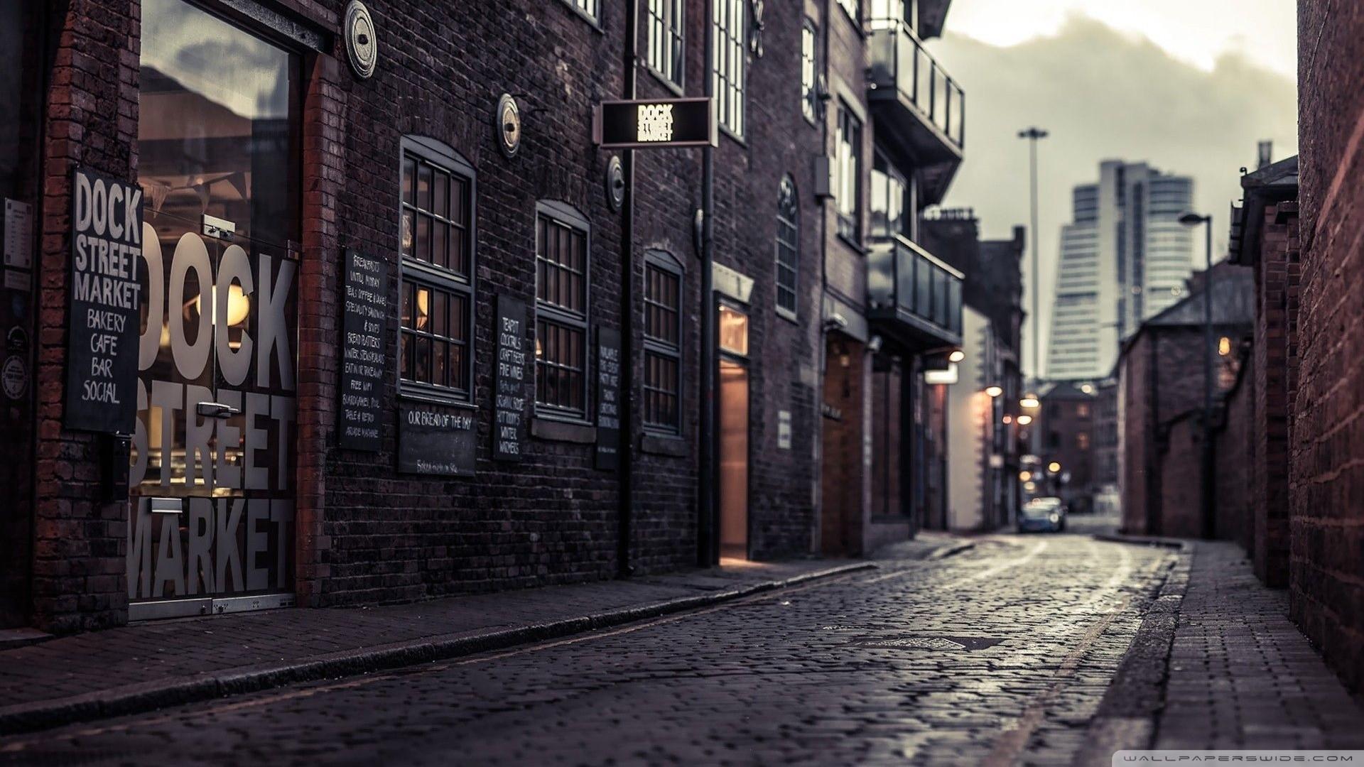 1920x1080 street, England, London, Dark Wallpaper HD / Desktop and Mobile Background