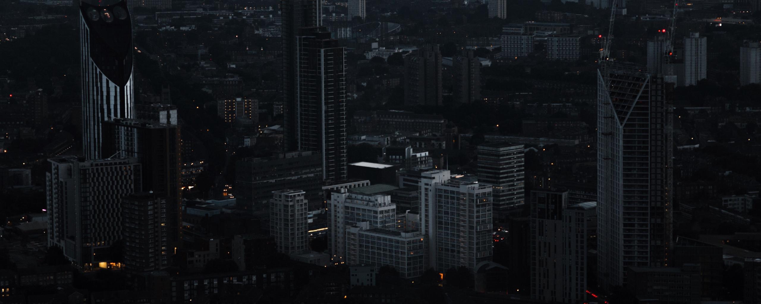 2560x1024 Download 2560x1024 wallpaper london, uk, night, city, buildings, skyscrapers, dual wide, wide 21: widescreen, 2560x1024 HD image, background, 4378