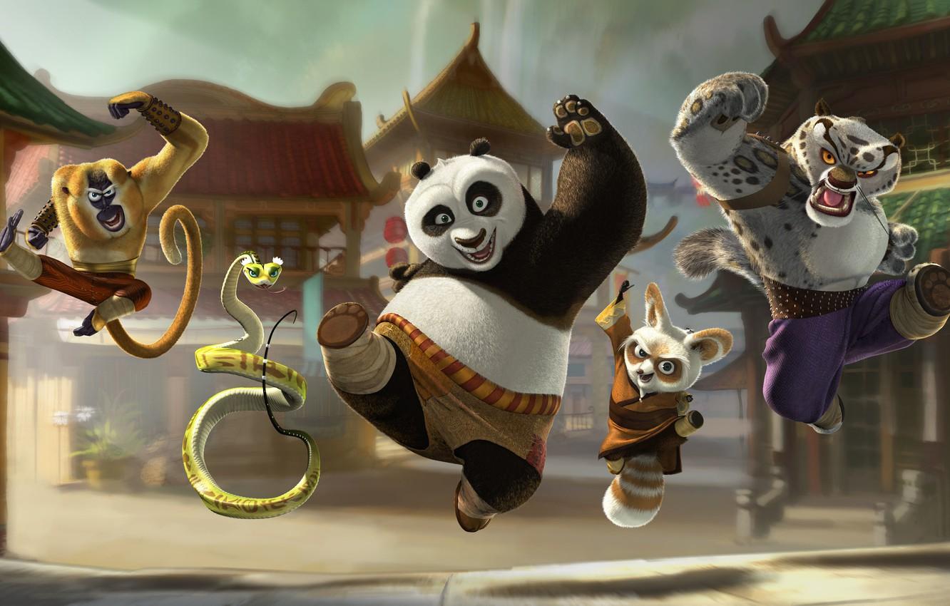 1332x850 Wallpaper Monkey, Cartoon, Kung Fu Panda, Kung fu Panda, Viper, Monkey, Master Oogway, Tai Lung, Master Viper, Master Oogway, Tai Lung image for desktop, section фильмы