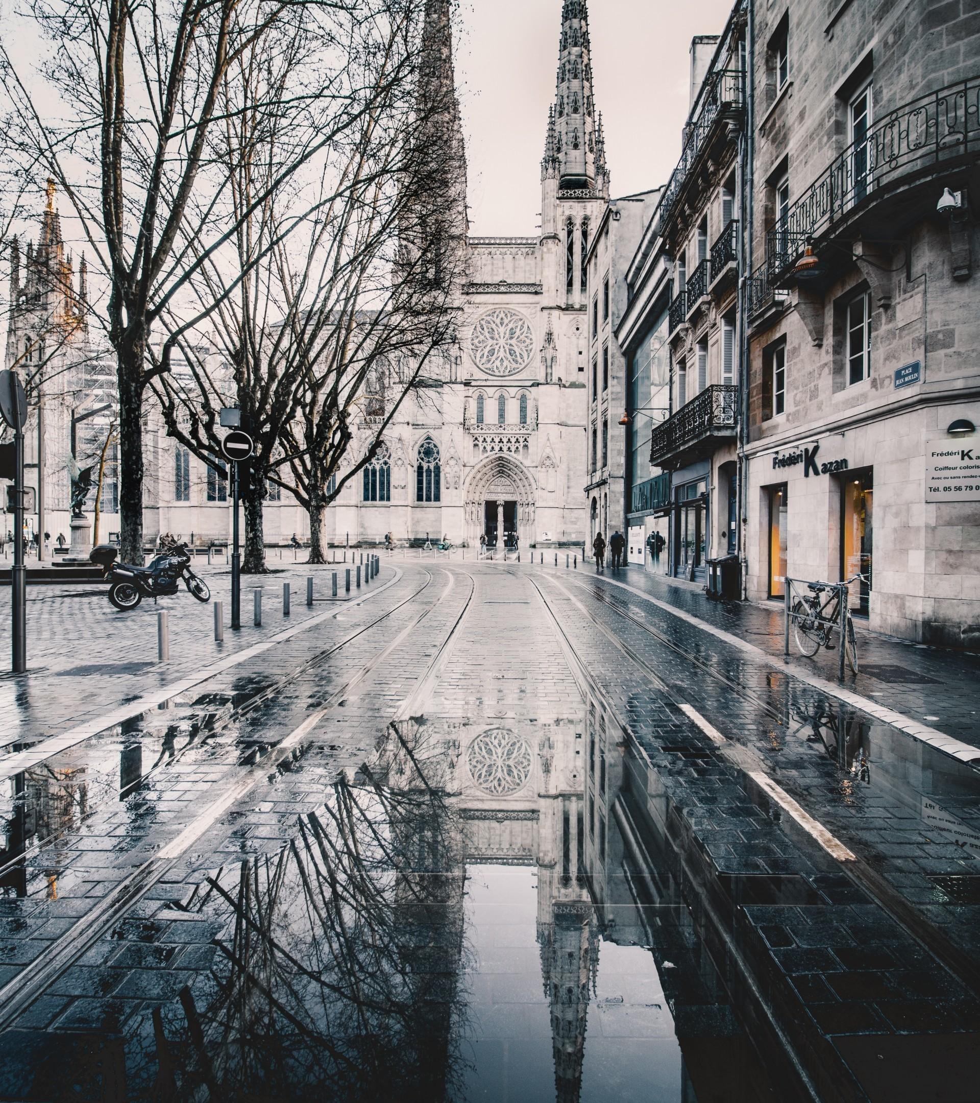 1920x2160 Download 1920x2160 France, Bordeaux, White Buildings, Street Wallpaper