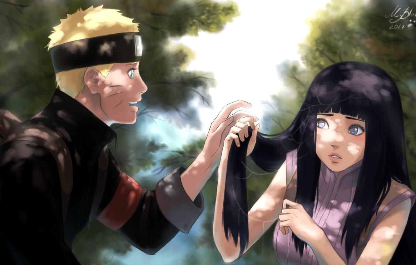 1332x850 Wallpaper girl, web, guy, naruto, art, Hyuuga Hinata, Uzumaki Naruto, by BlackMarlb0r0 image for desktop, section прочее