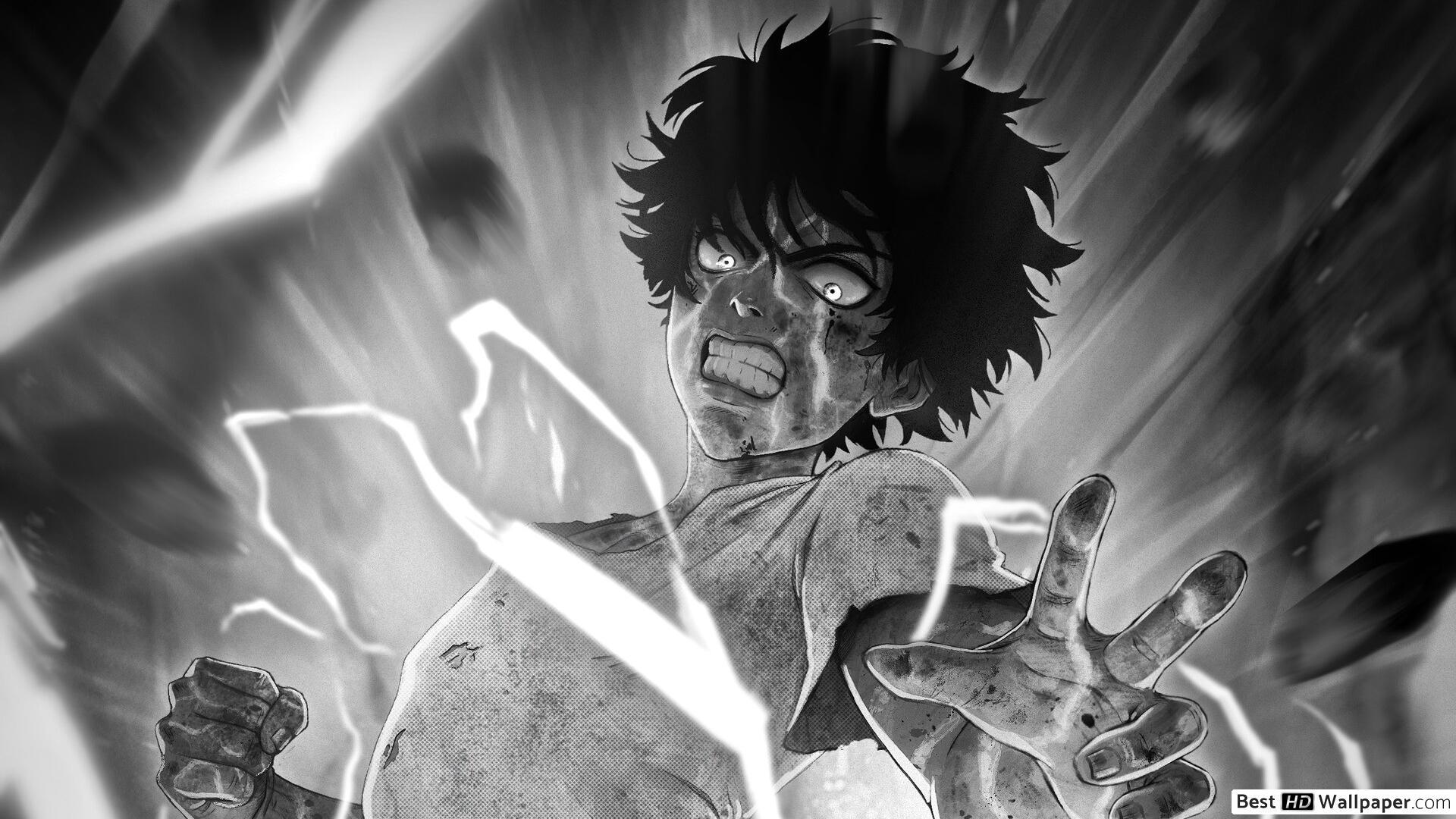 1920x1080 Izuku Midoriya Black & White Art HD wallpaper download