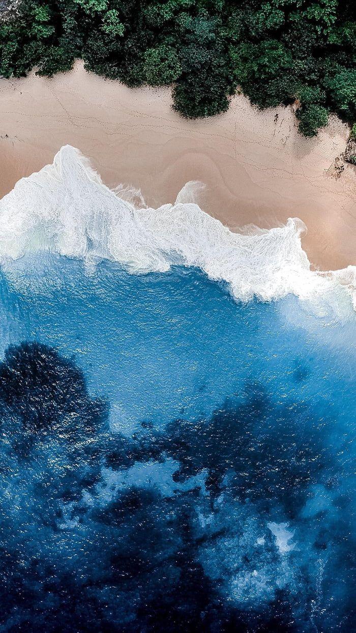 700x1244 Beach From Above. HD wallpaper 4k, Beach watercolor, Summer background iphone