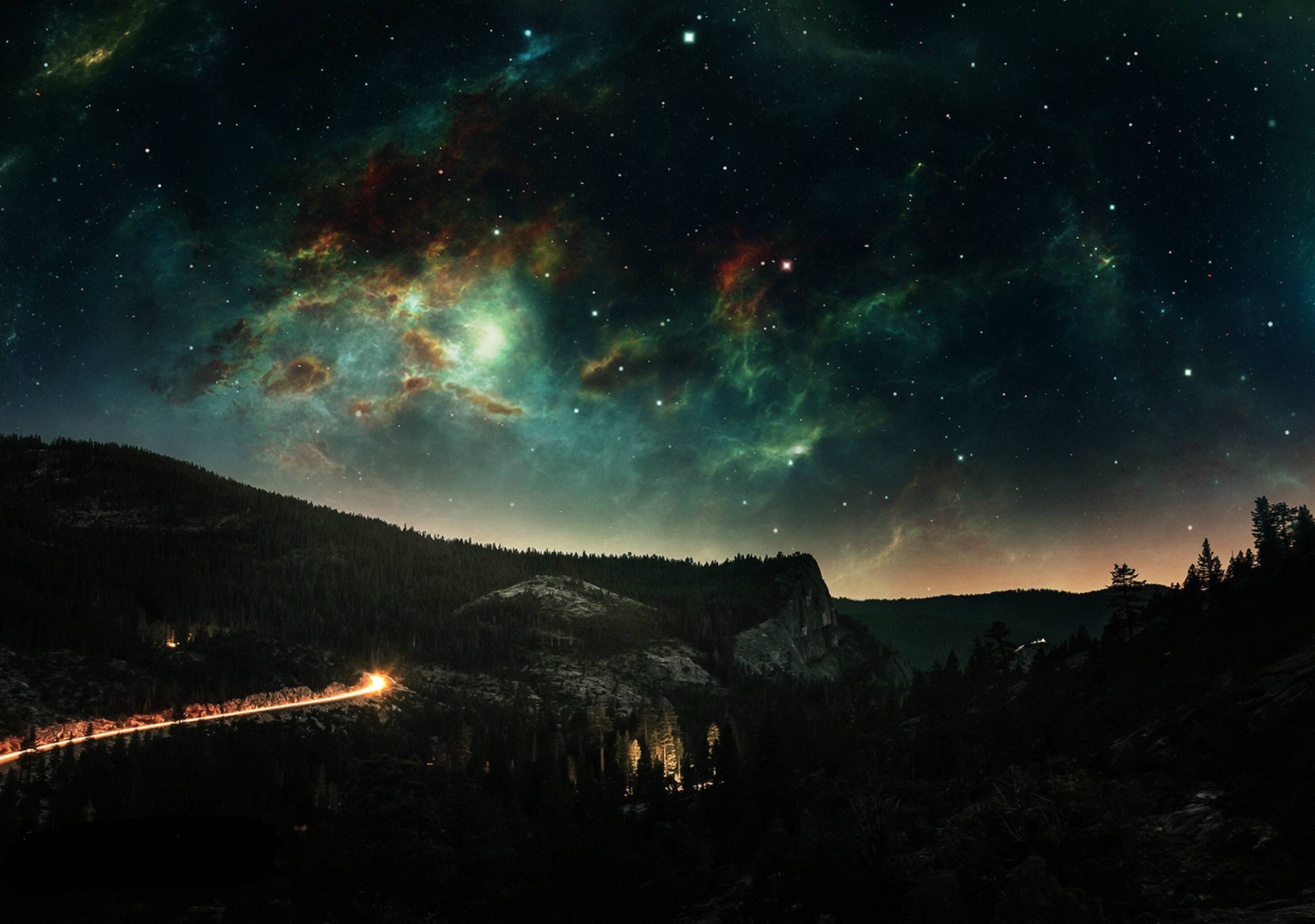 2560x1800 Mesmerizing Night Landscape 2560x1800 Resolution Wallpaper, HD Nature 4K Wallpaper, Image, Photo and Background