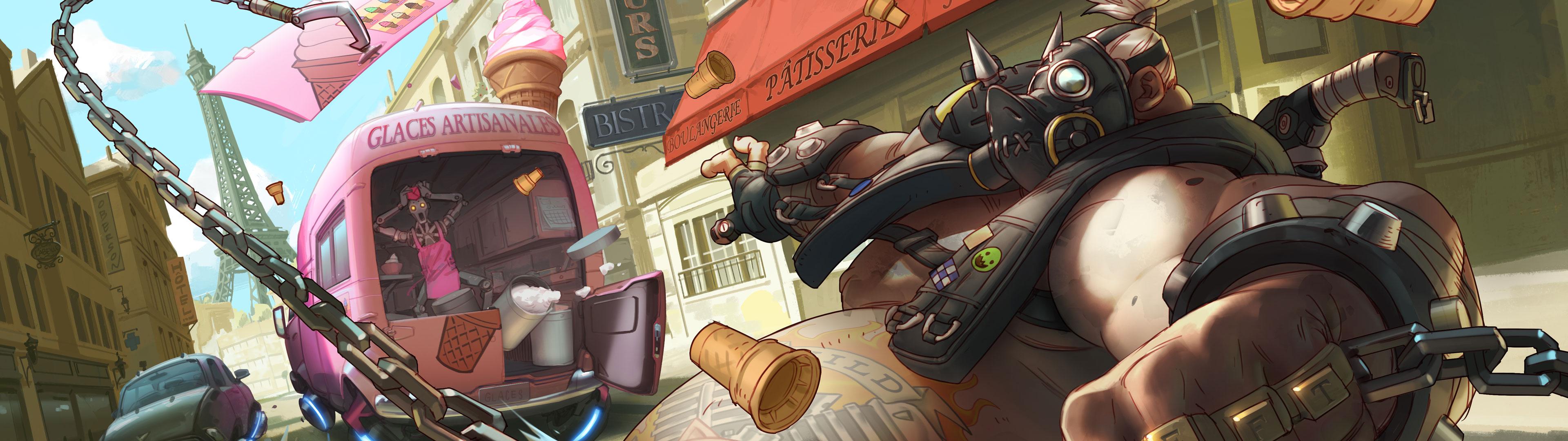 3840x1080 dual monitor Overwatch wallpaper