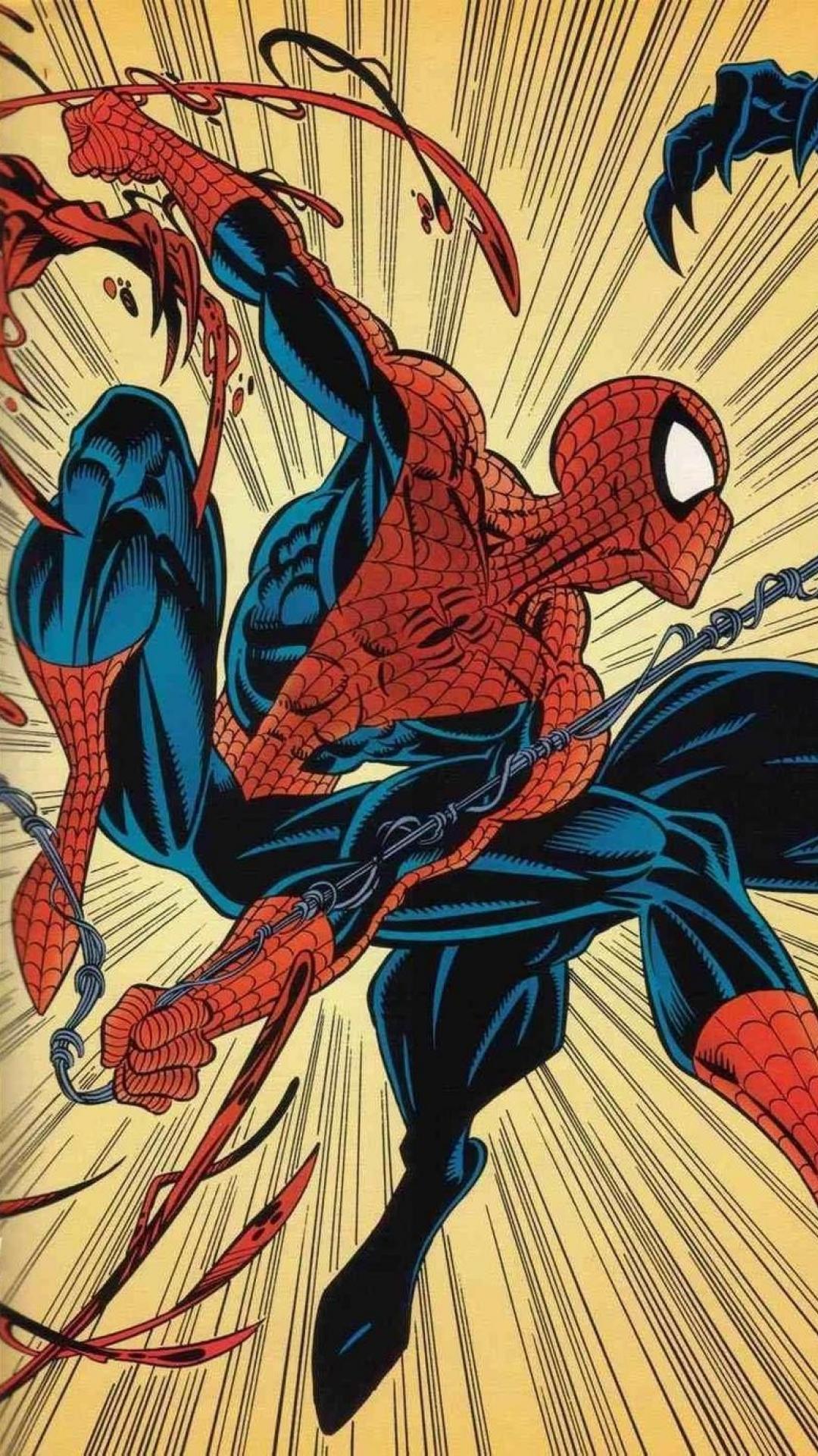 Hình nền 1080x1920 Venom Spider Man Carnage Marvel Comics