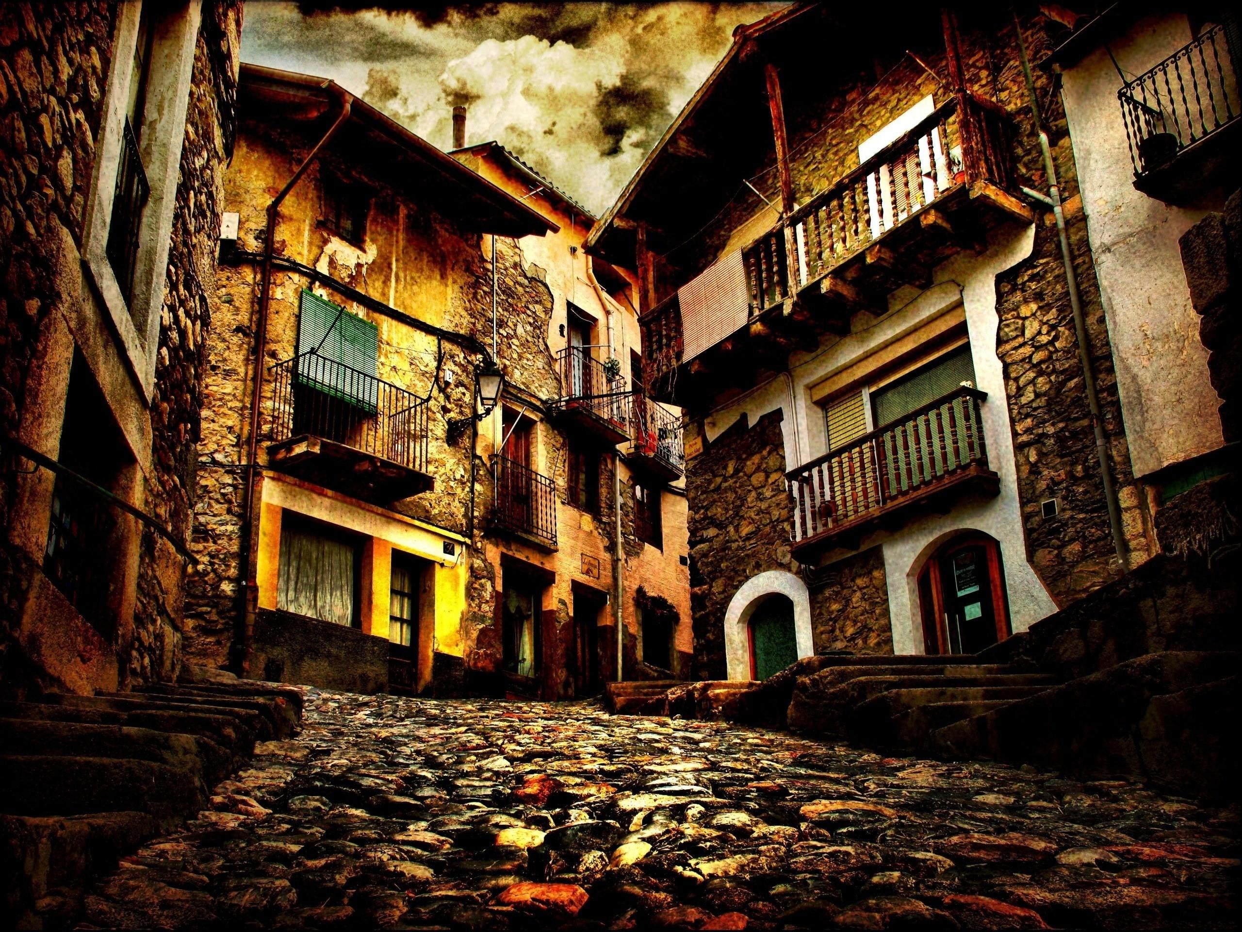 2560x1920 #old, #street, #house, #stones, #stone house, #life, wallpaper. Mocah HD Wallpaper