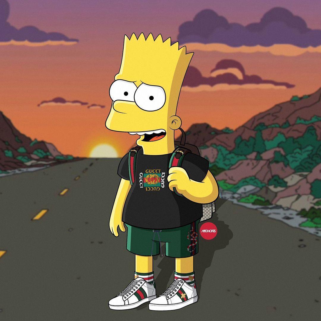 1080x1080 Gucci Bart Simpson Wallpaper, HD Gucci Bart Simpson Background on WallpaperBat