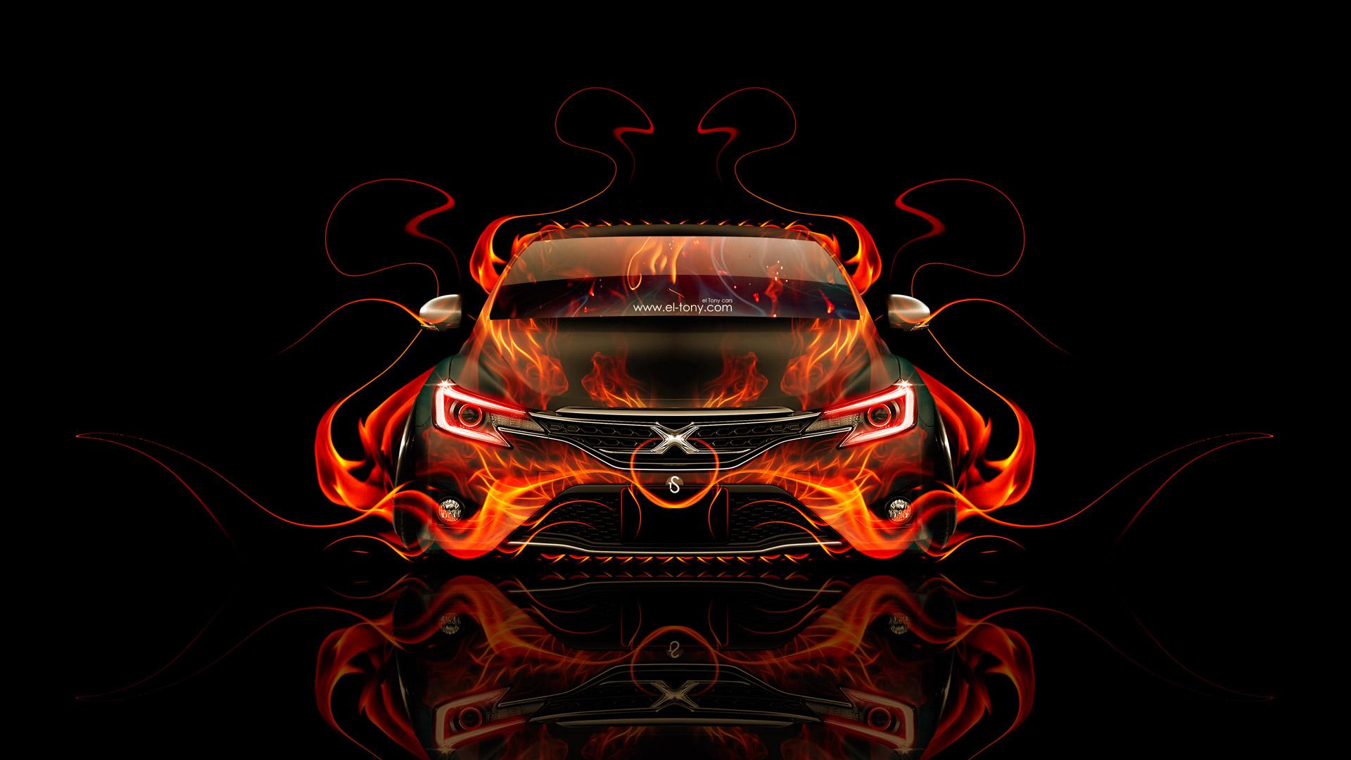1920x1080 Toyota Mark X 350S JDM Front Fire Abstract Car 2014 el Tony