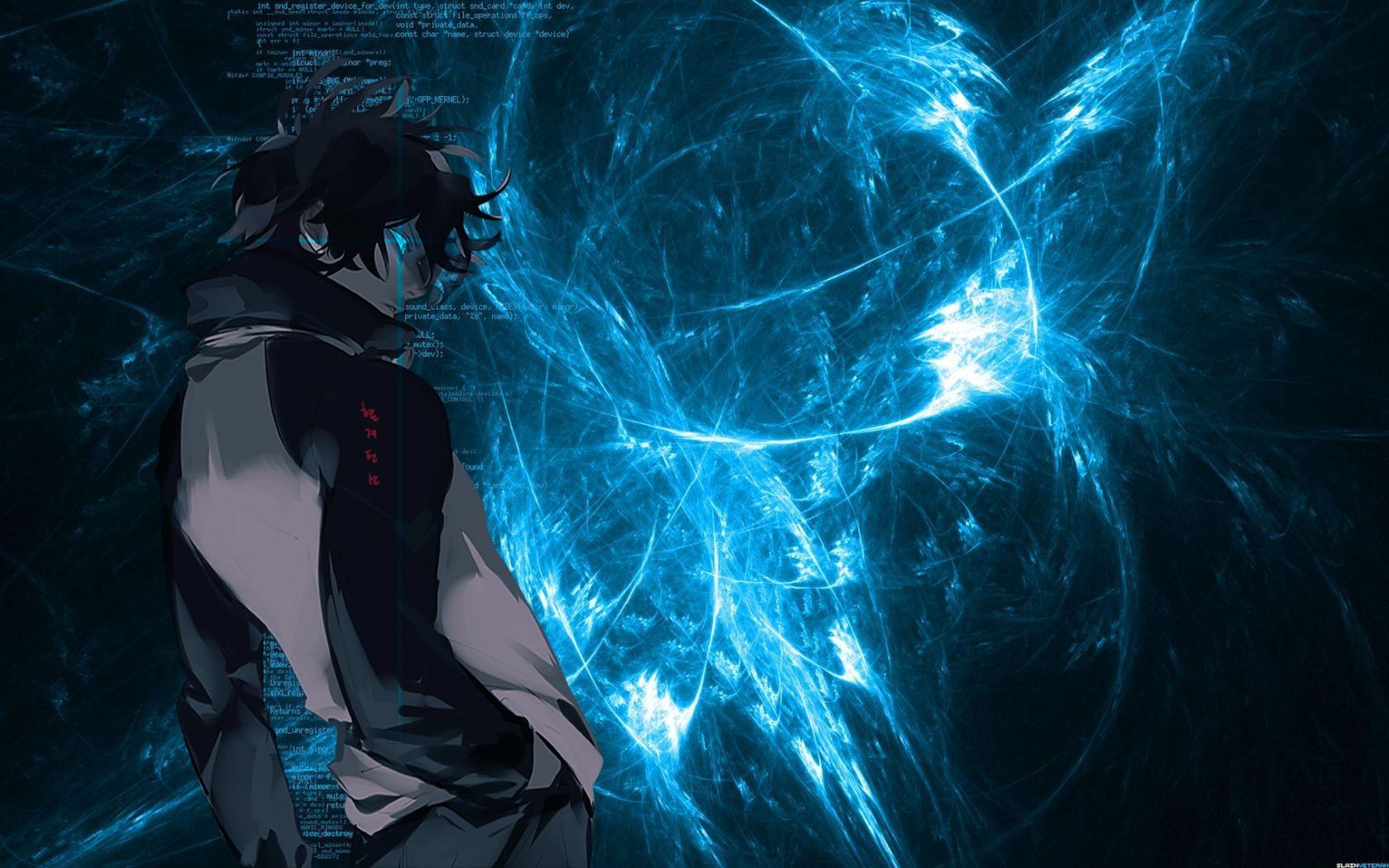 1680x1050 Wallpaper / Kekkai Sensen, anime, Leonardo Watch, blue eyes, anime boys, cyan