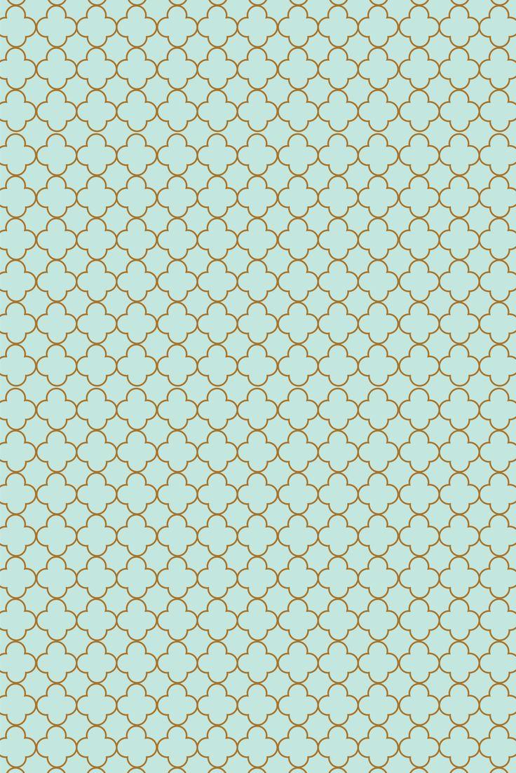 736x1103 Pattern Gold Blossom Green Pattern