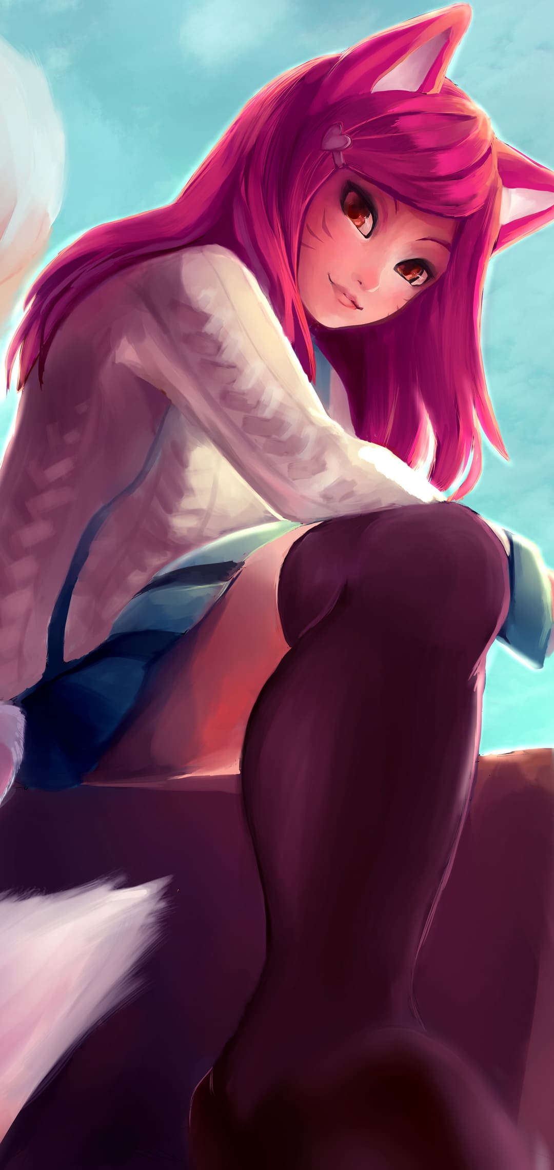 1080x2280 Ahri League of Legends Wallpaper For Phone