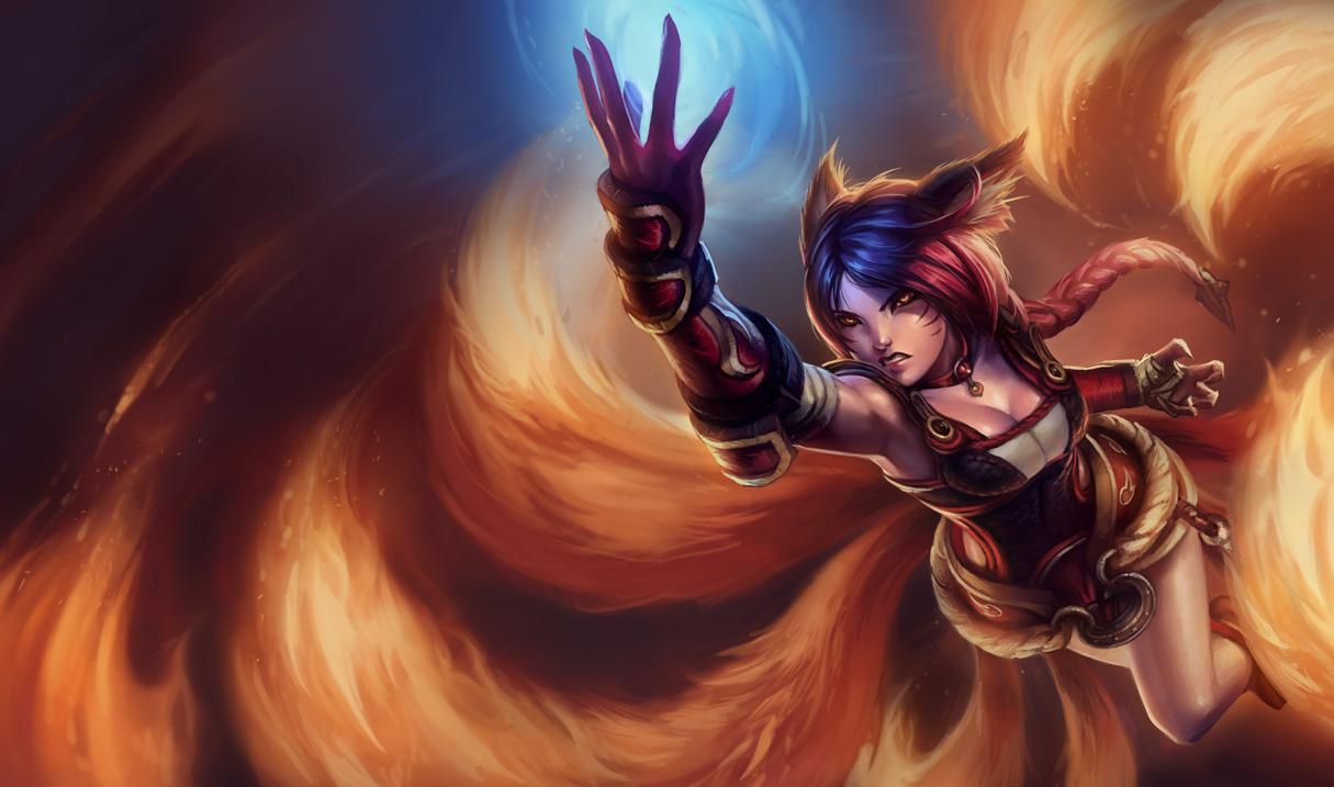 1215x717 Firefox Ahri Splash of Legends Wallpaper