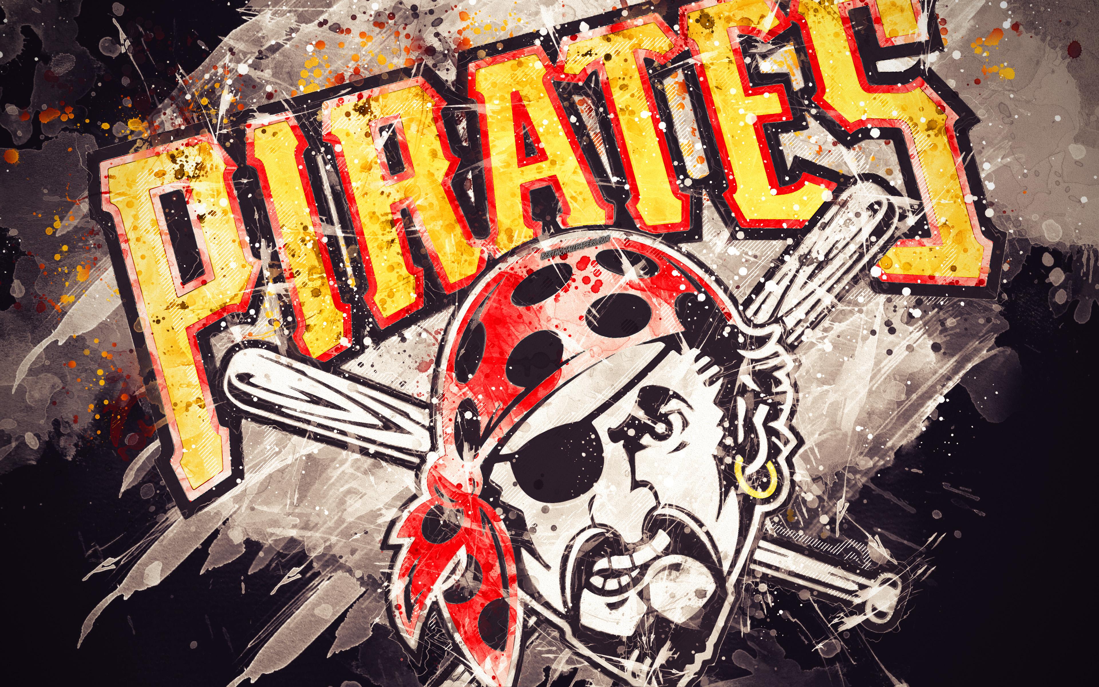 3840x2400 Download Wallpaper Pittsburgh Pirates 4k Grunge Art HD Wallpaper