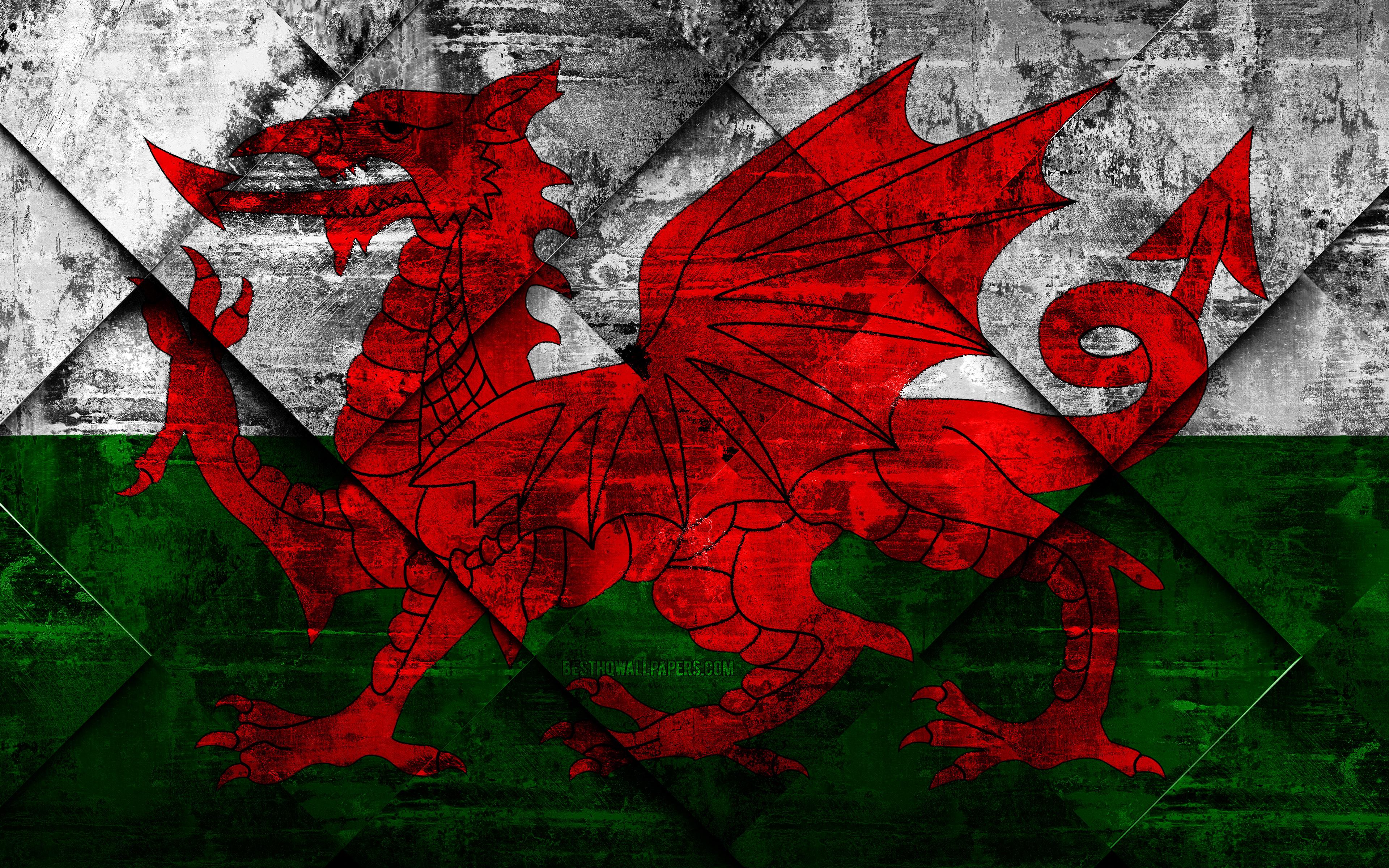 3840x2400 Free download Download wallpaper Flag of Wales grunge art rhombus grunge [3840x2400] for your Desktop, Mobile & Tablet. Explore Wales Flag Wallpaper. Wales Flag Wallpaper, Wales Wallpaper, Wales Rugby Wallpaper