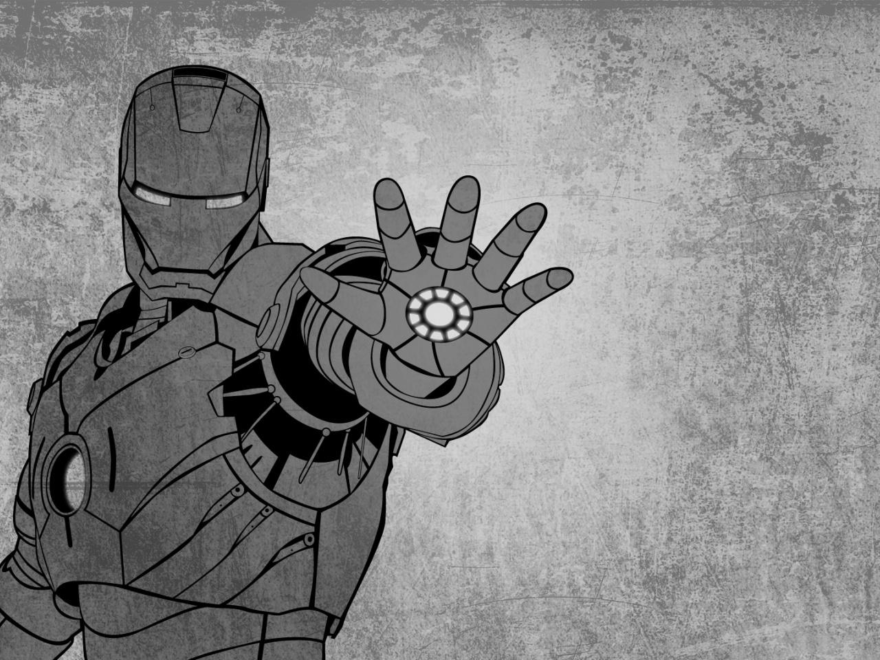 1280x960 Iron Man Grunge Artwork desktop PC and Mac wallpaper