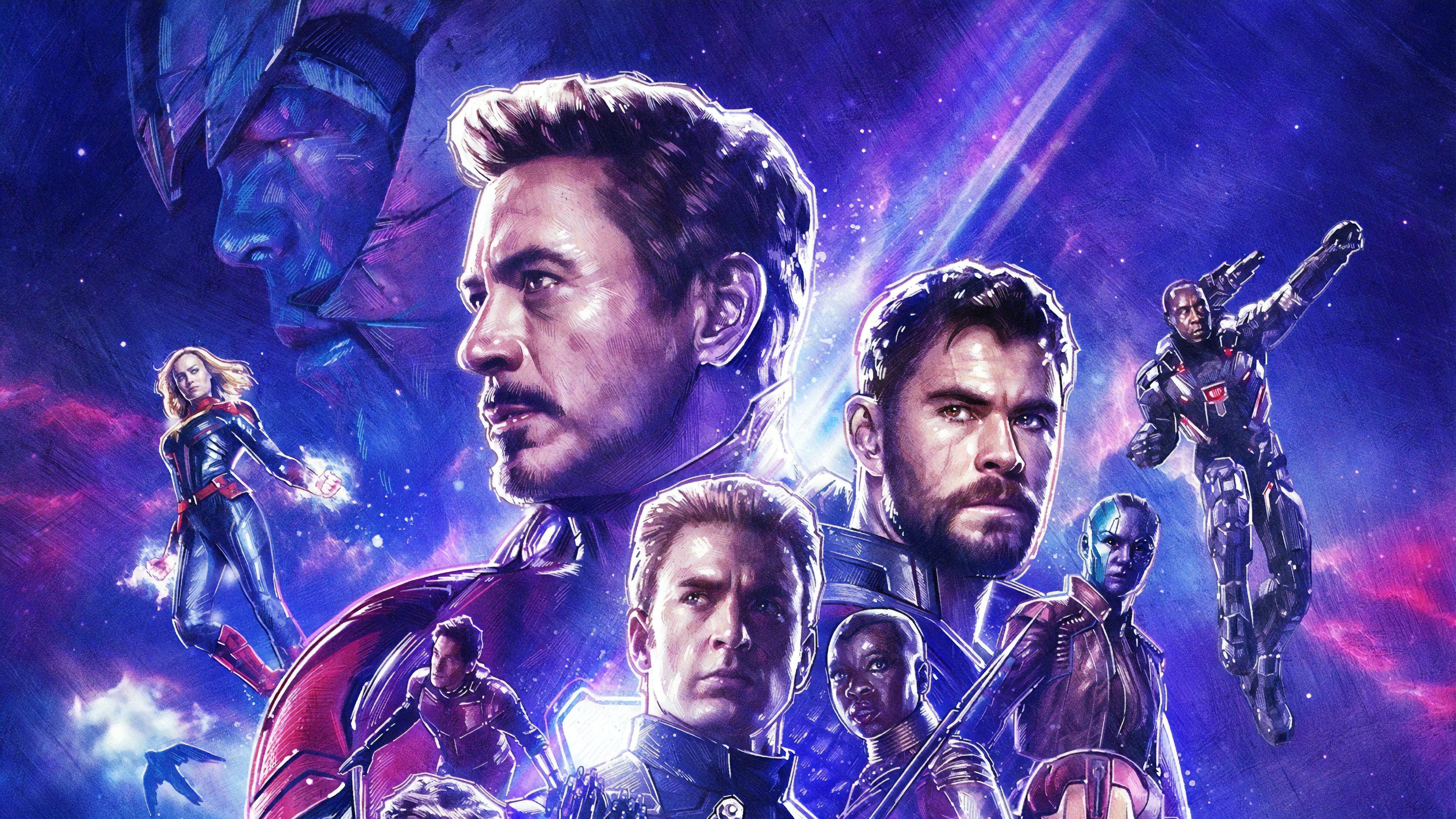 3840x2160 Avengers: Endgame Thanos Iron Man Thor Captain America 4K Wallpaper