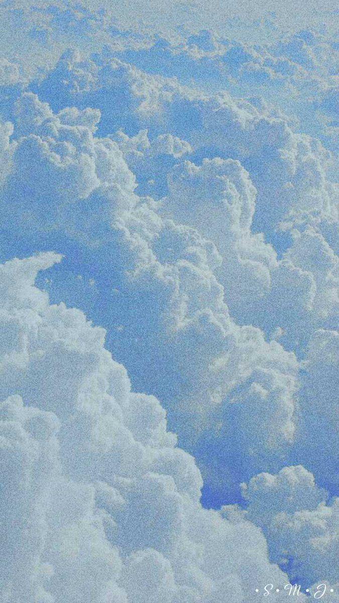 675x1200 Blue Aesthetic Cloud Wallpaper