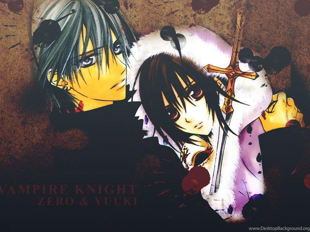 1024x768 Zero & Yuuki Wallpaper Vampire Knight Wallpaper