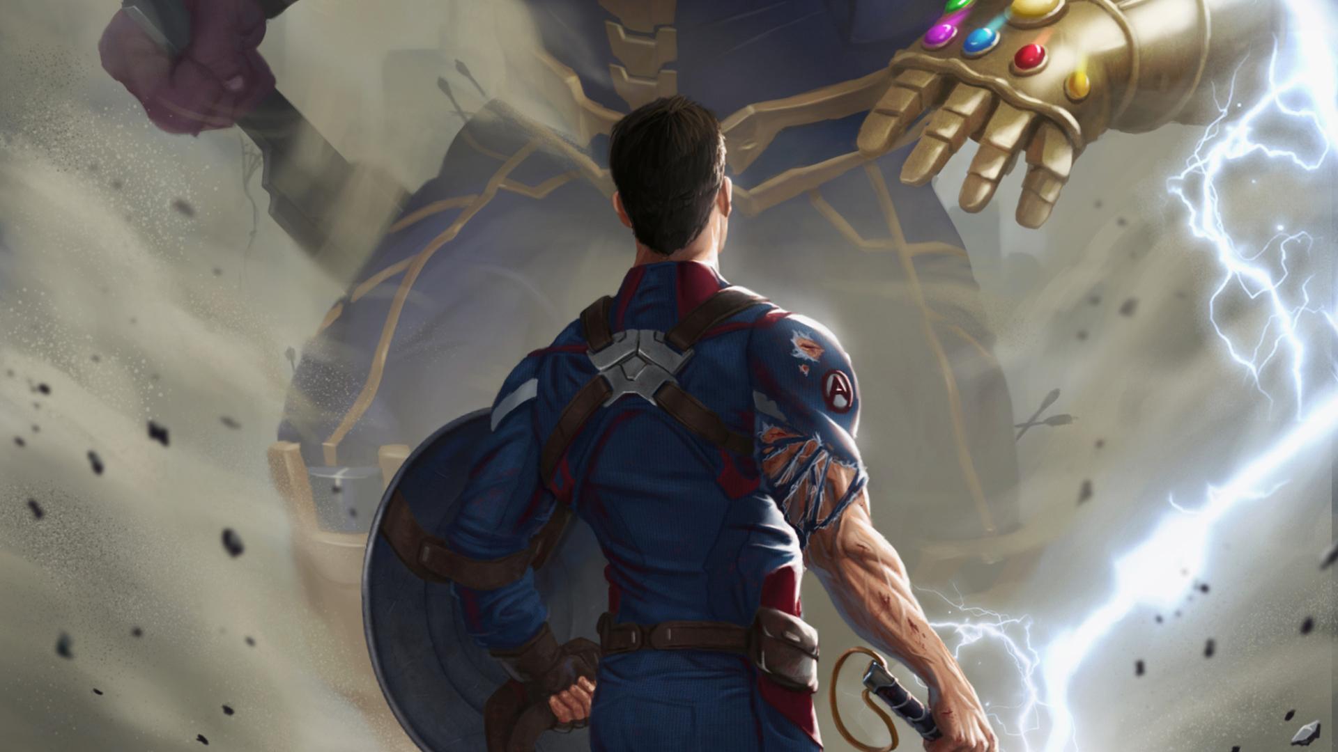 1920x1080 Download Avengers Endgame Wallpaper Cap Vs Thanos