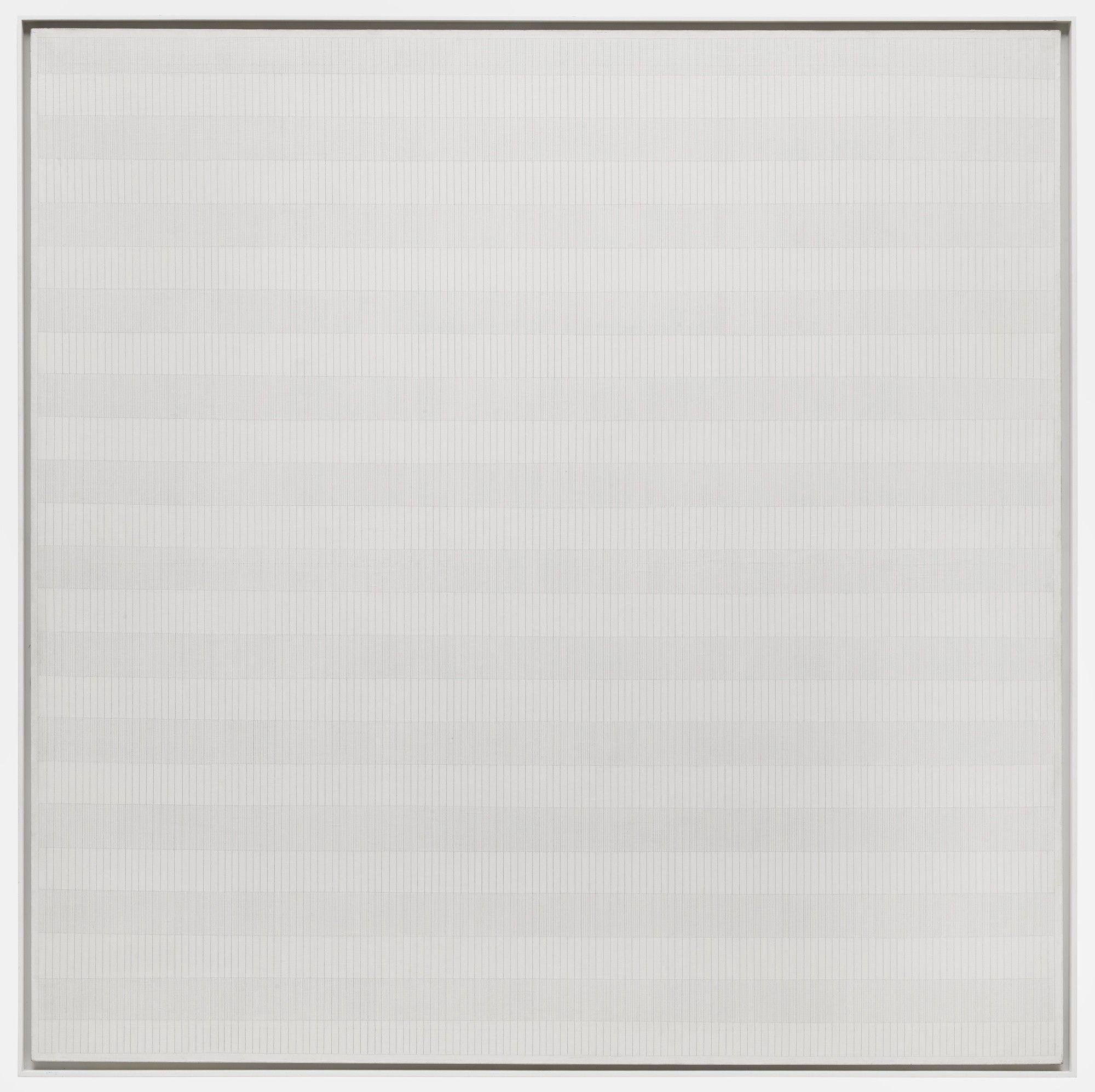 2000x1995 Agnes Martin. The Tree. 1964. Oil and pencil on canvas. 6 x 6' (182.8 x 182.8 cm). Larry Aldrich Foundation Fund. 5.1965. © 2020 Estate of Agnes Martin / Artist