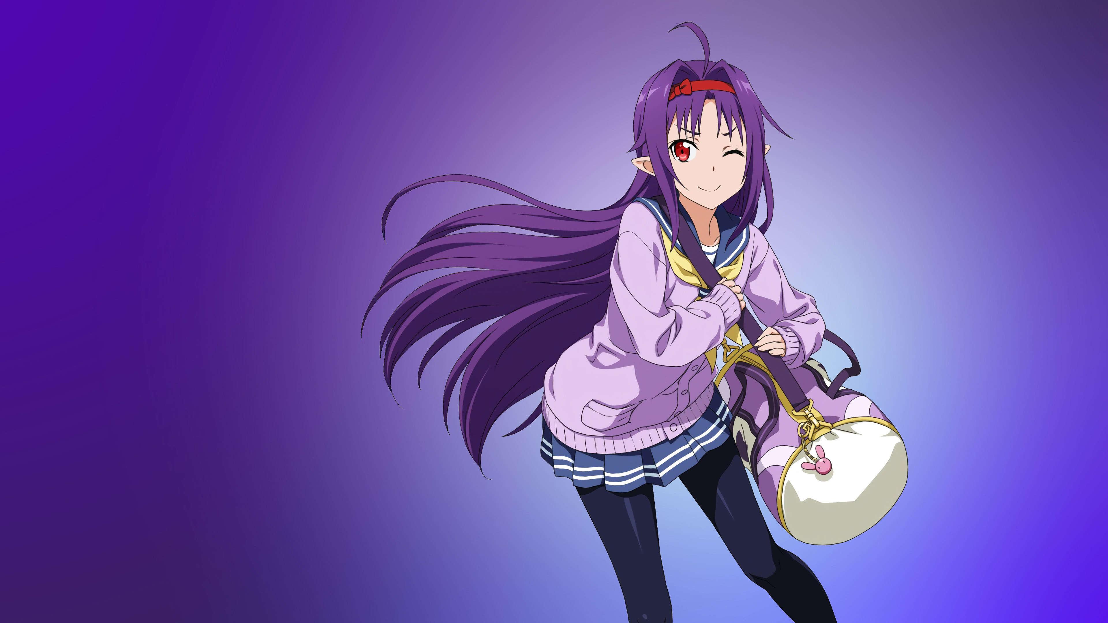 3840x2160 Sword Art Online Konno Yuuki Uhd 4k Wallpaper Yuuki Wallpaper 4k