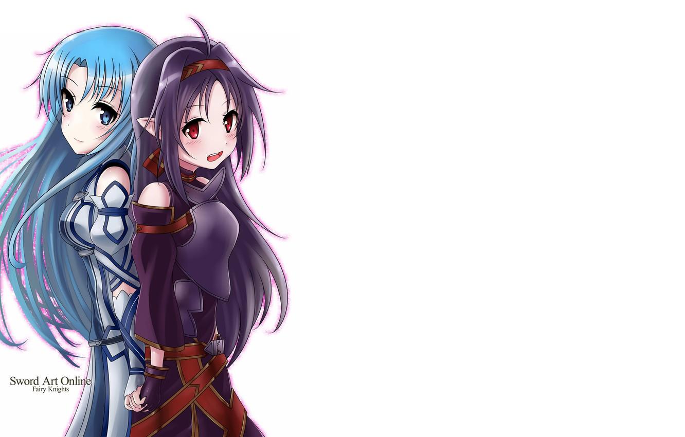 1332x850 Wallpaper armor, anime, asian, friends, manga, japanese, Yuuki Asuna, Sword Art Online, SAO, light novel, Yuuki Konno image for desktop, section сёнэн