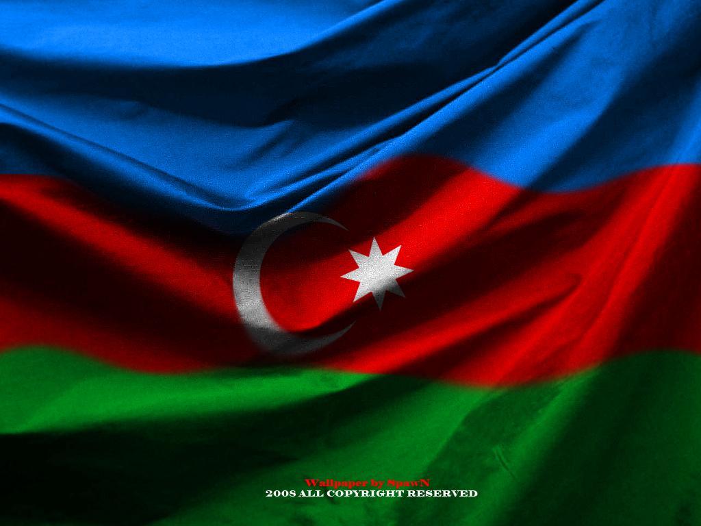 1024x768 Azerbaijan flag & emblem. i know well that the life teachs us more things than our schools and teachers