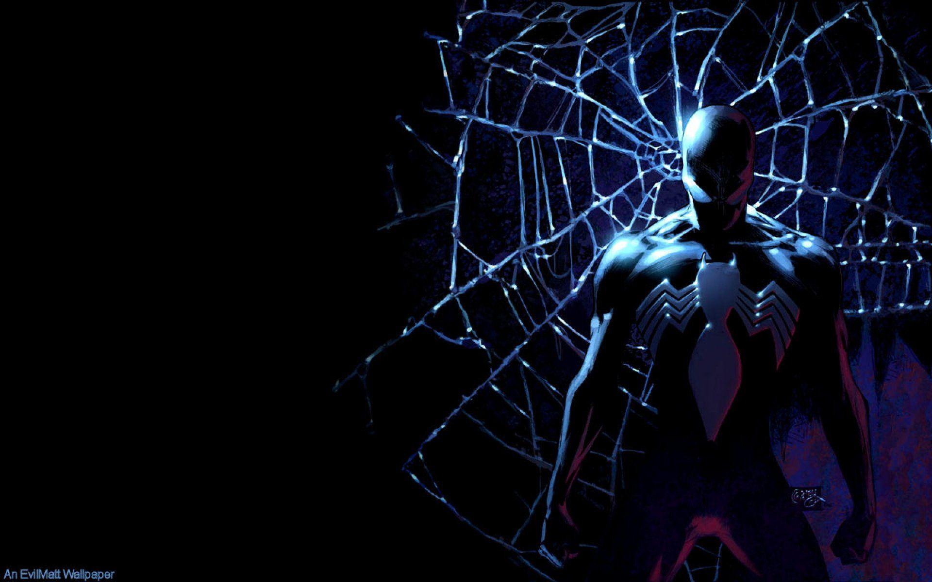 SpiderMan Symbiote Suit Black Wallpapers  Cool Marvel Wallpaper