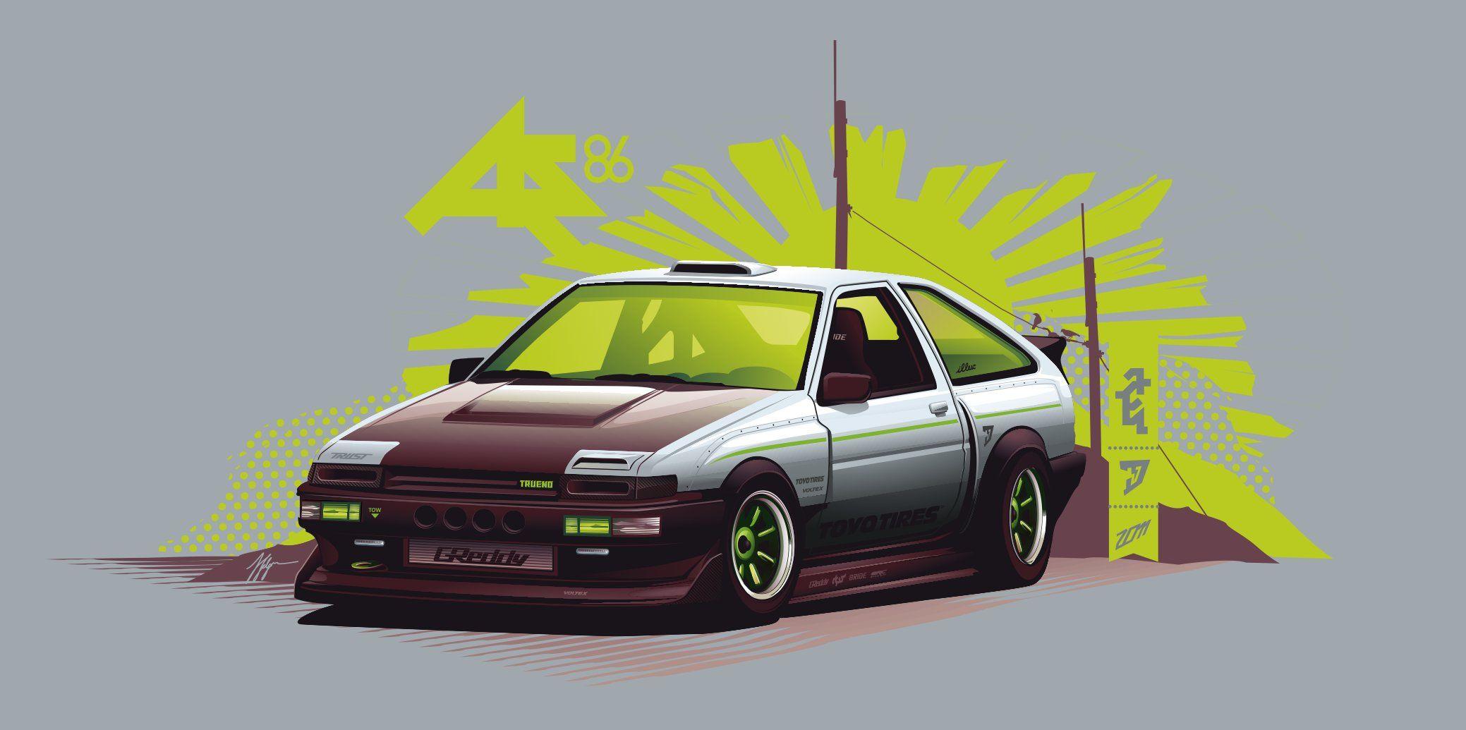 2078x1035 Download Wallpaper 1920x1080 Toyota, Corolla, Ae Trueno Full HD. HD wallpaper, Wallpaper, Rain wallpaper