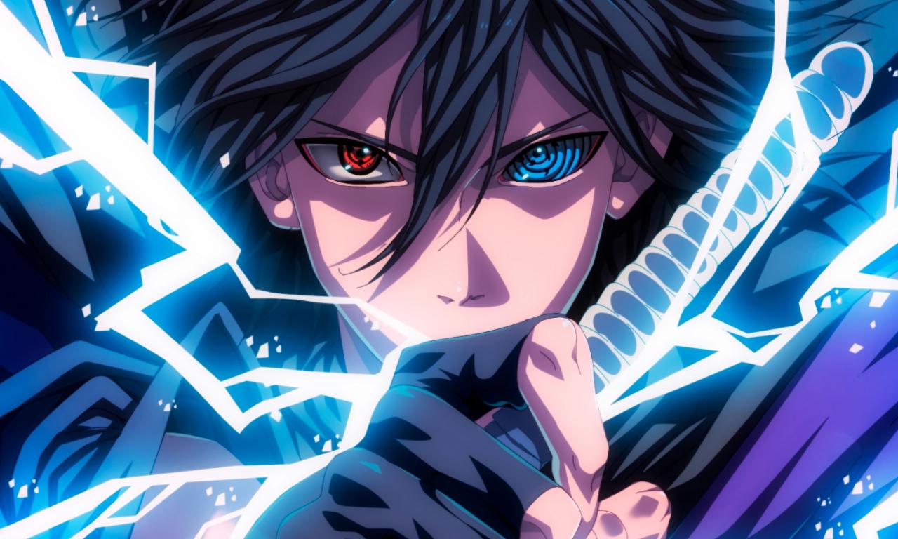 1280x768 Sasuke Sharingan Rinnegan Eyes Lightning Anime Wallpaper 4k Ultra HD