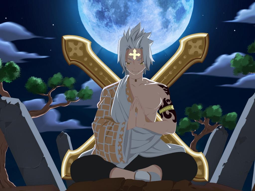 1024x768 Desktop wallpaper zeref dragneel, fairy tail, meditation, anime boy, HD image, picture, background, 643a08