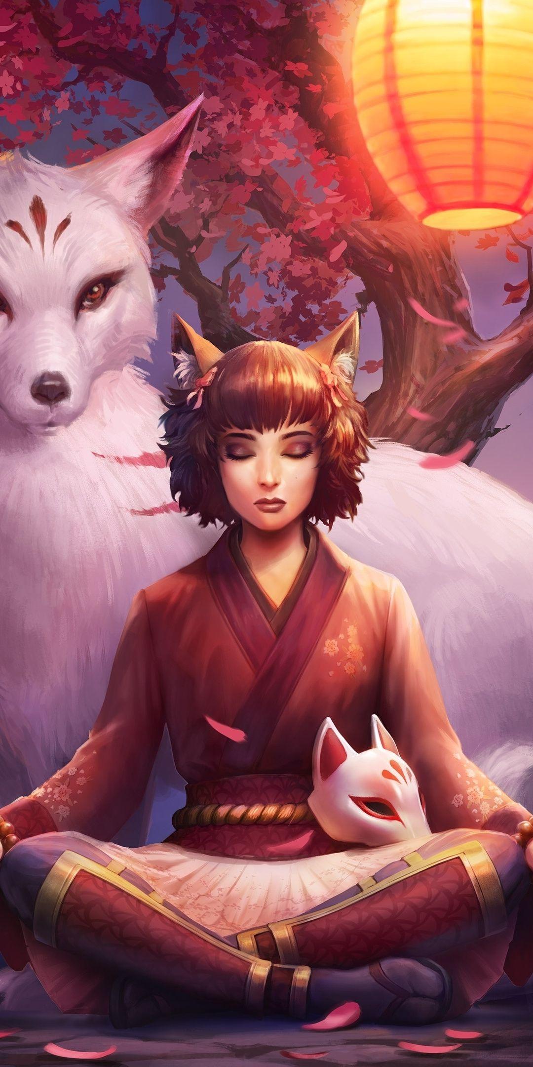 1080x2160 Elf girl, Smite, video game, meditation wallpaper. Elf girl, Meditation wallpaper, Fantasy elf girl