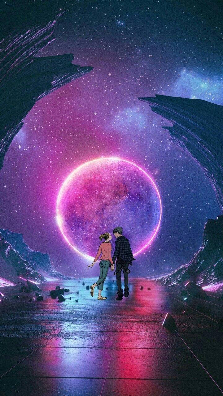 720x1280 Needing Space ' Poster by seam less. Displate. Anime scenery, Cute wallpaper, Galaxy wallpaper