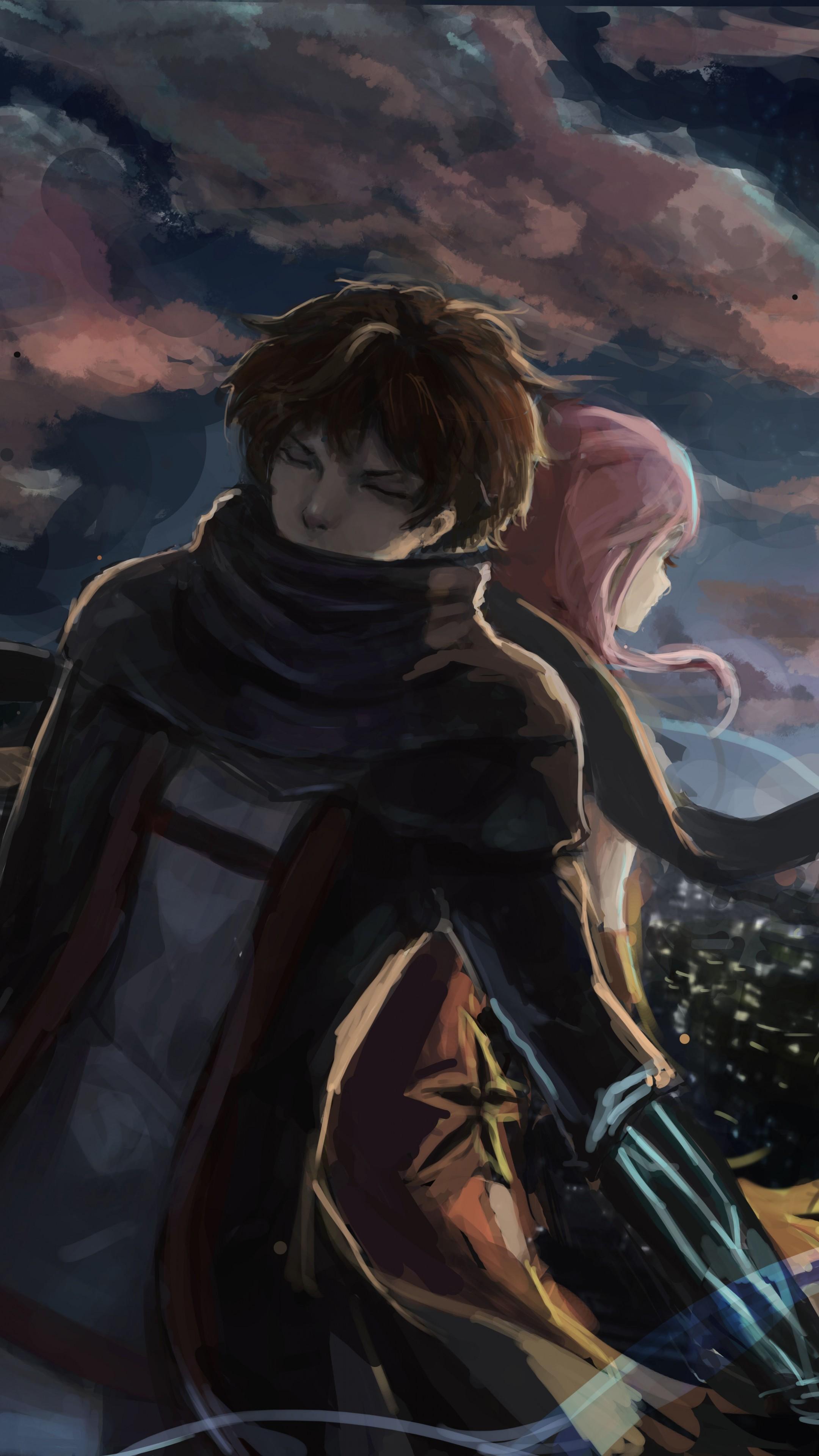 2160x3840 Wallpaper anime, city, 10K, Art