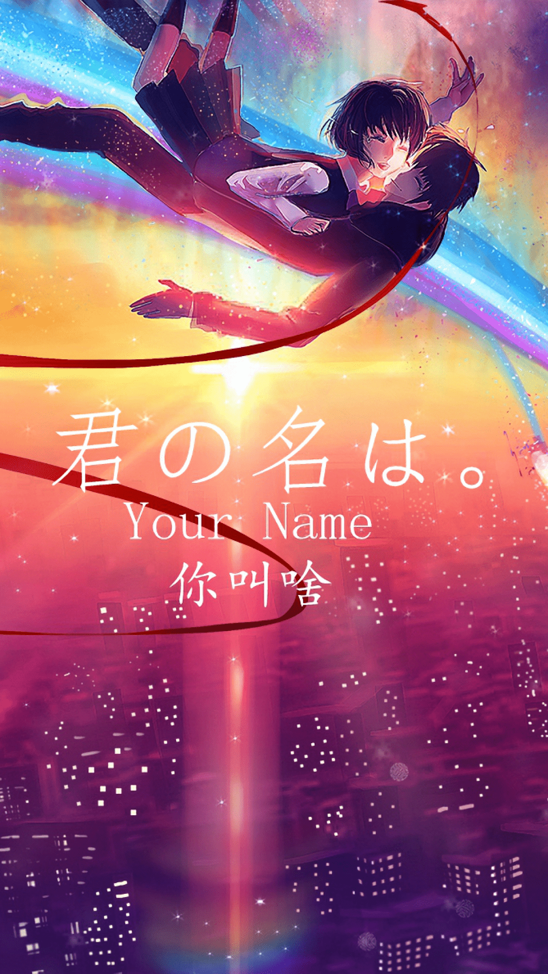 1080x1920 Your Name, Taki Tachibana, Mitsuha Miyamizu, Falling, Wallpaper iPhone Your Name