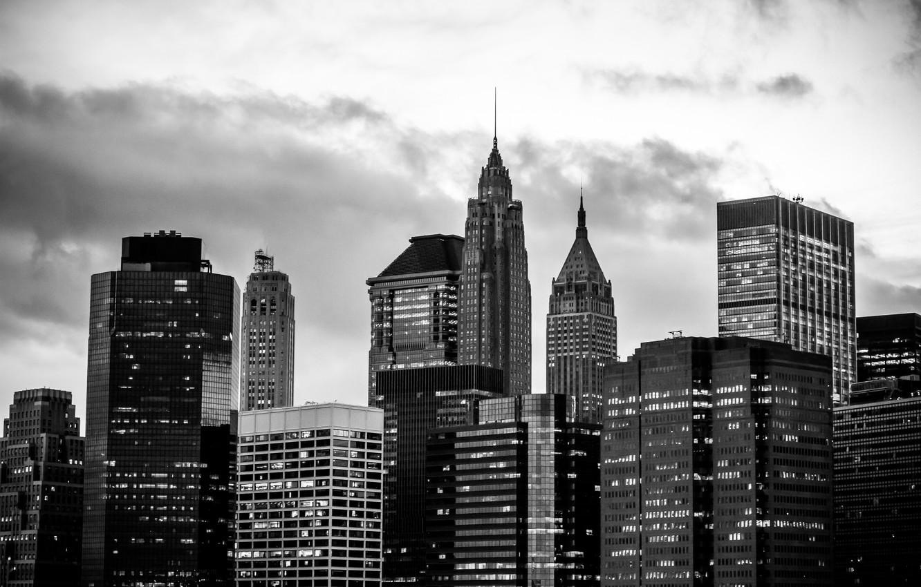 1332x850 Wallpaper new york, black and white, architecture, the big apple image for desktop, section город