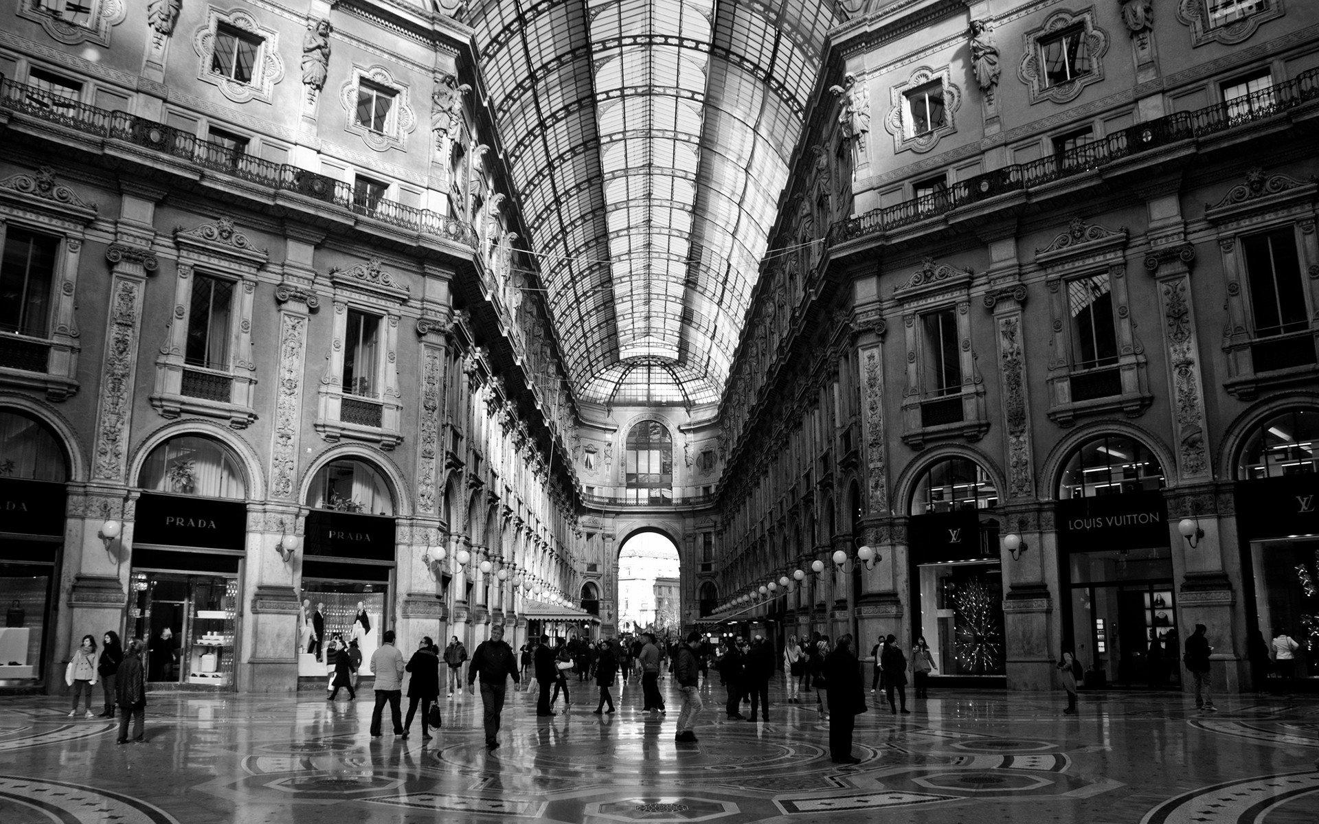 1920x1200 black, And, White, Indoors, Architecture, Buildings, Ac, Milan Wallpaper HD / Desktop and Mobile Background