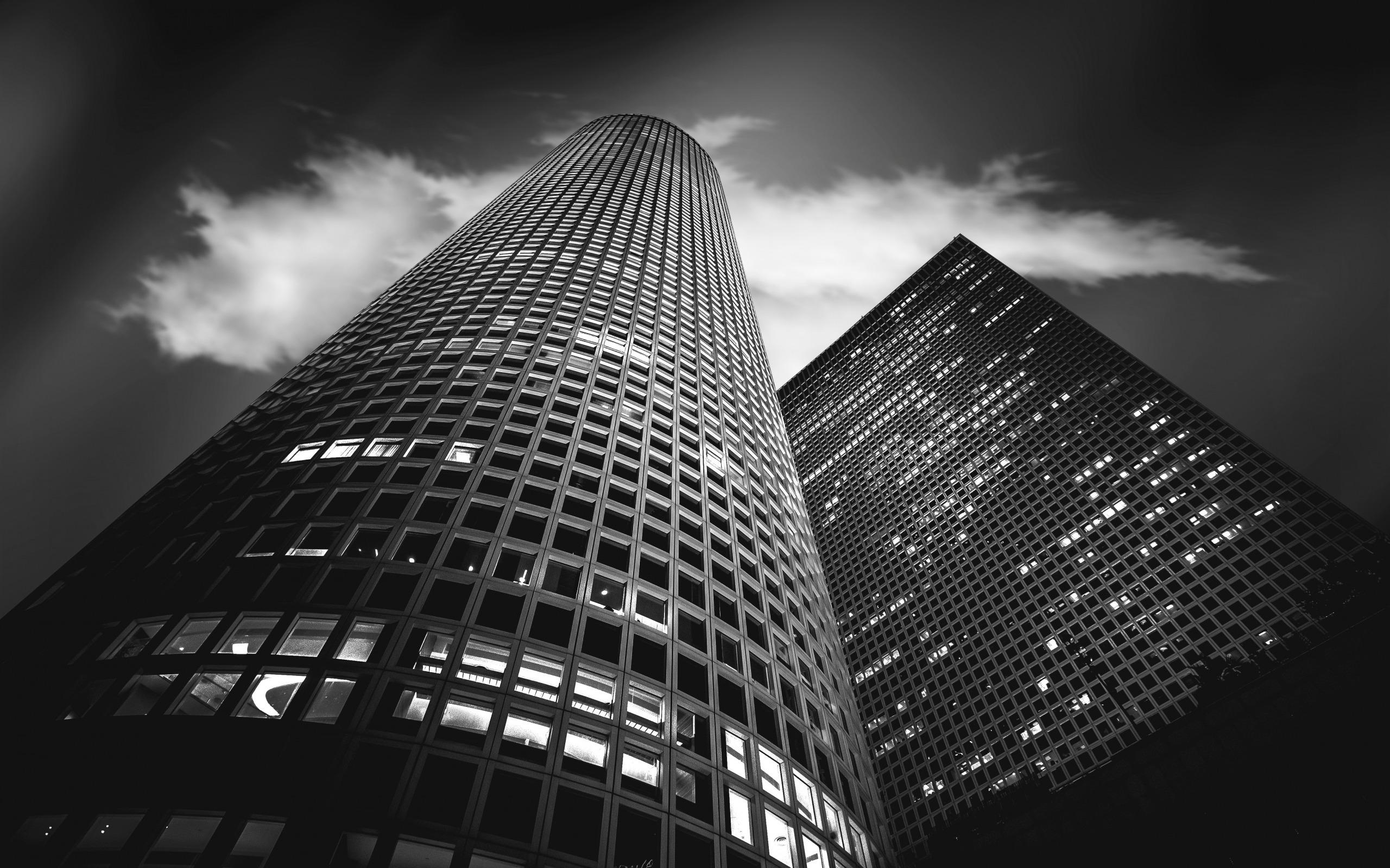 2560x1600 Modern Architecture Wallpaper Black And White